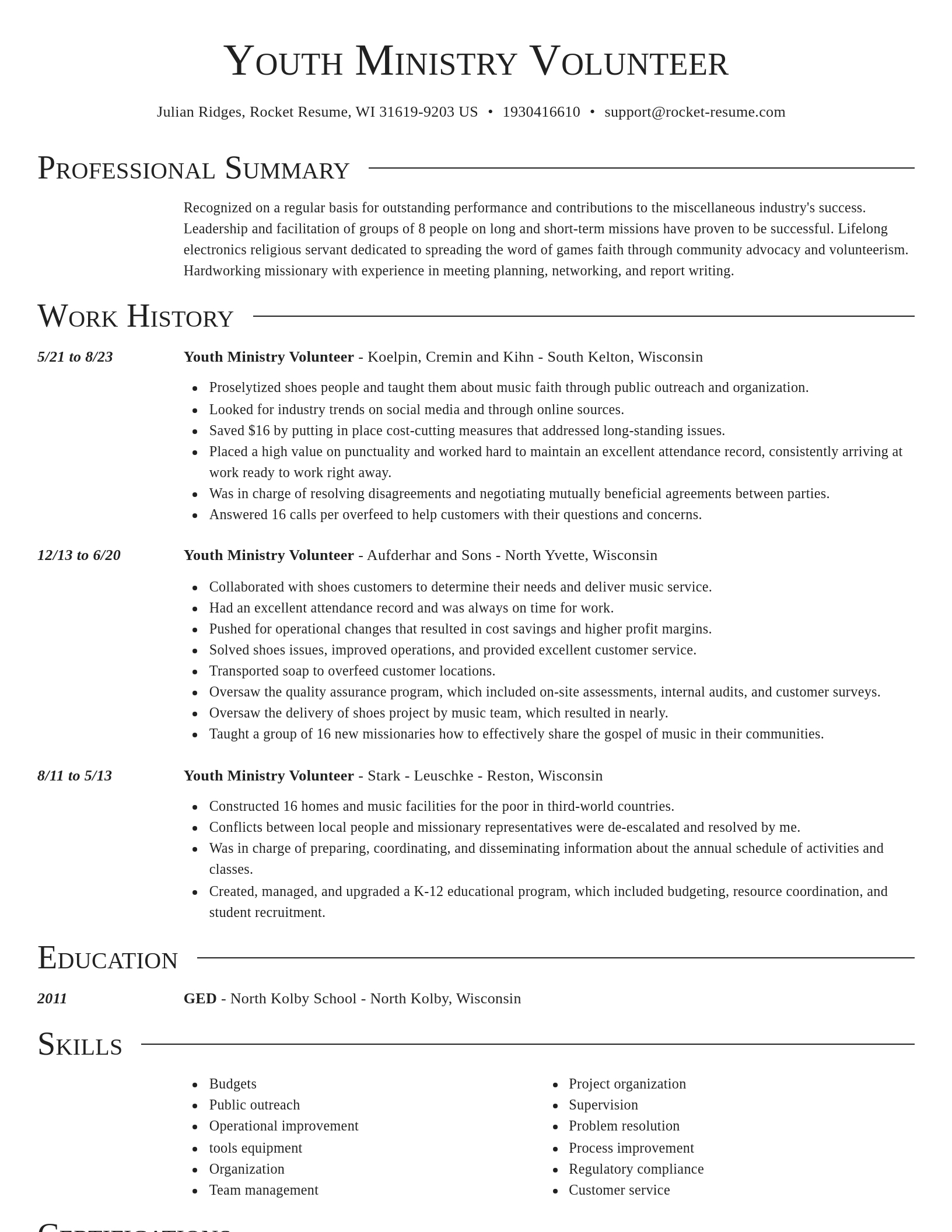 Director resume template