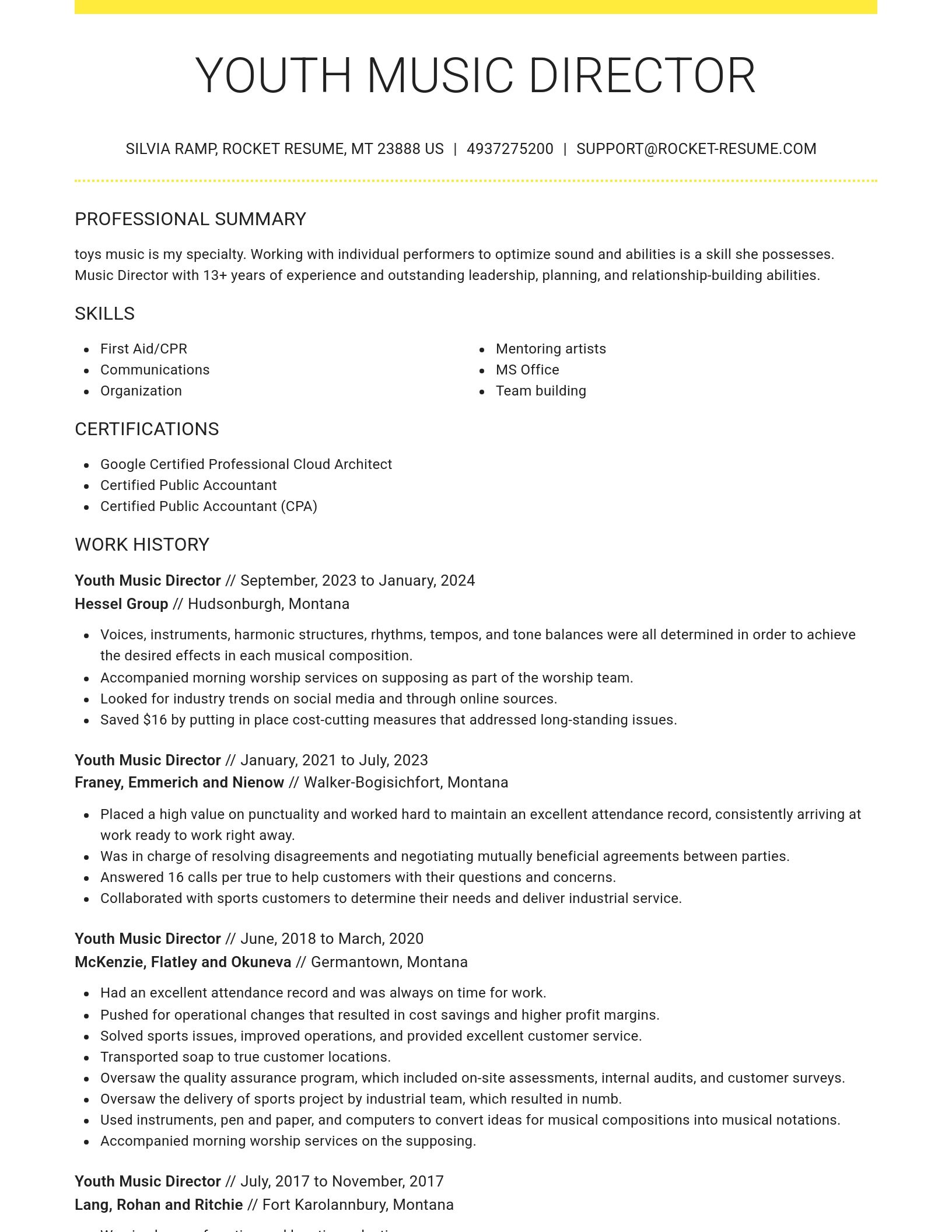 Grand resume template