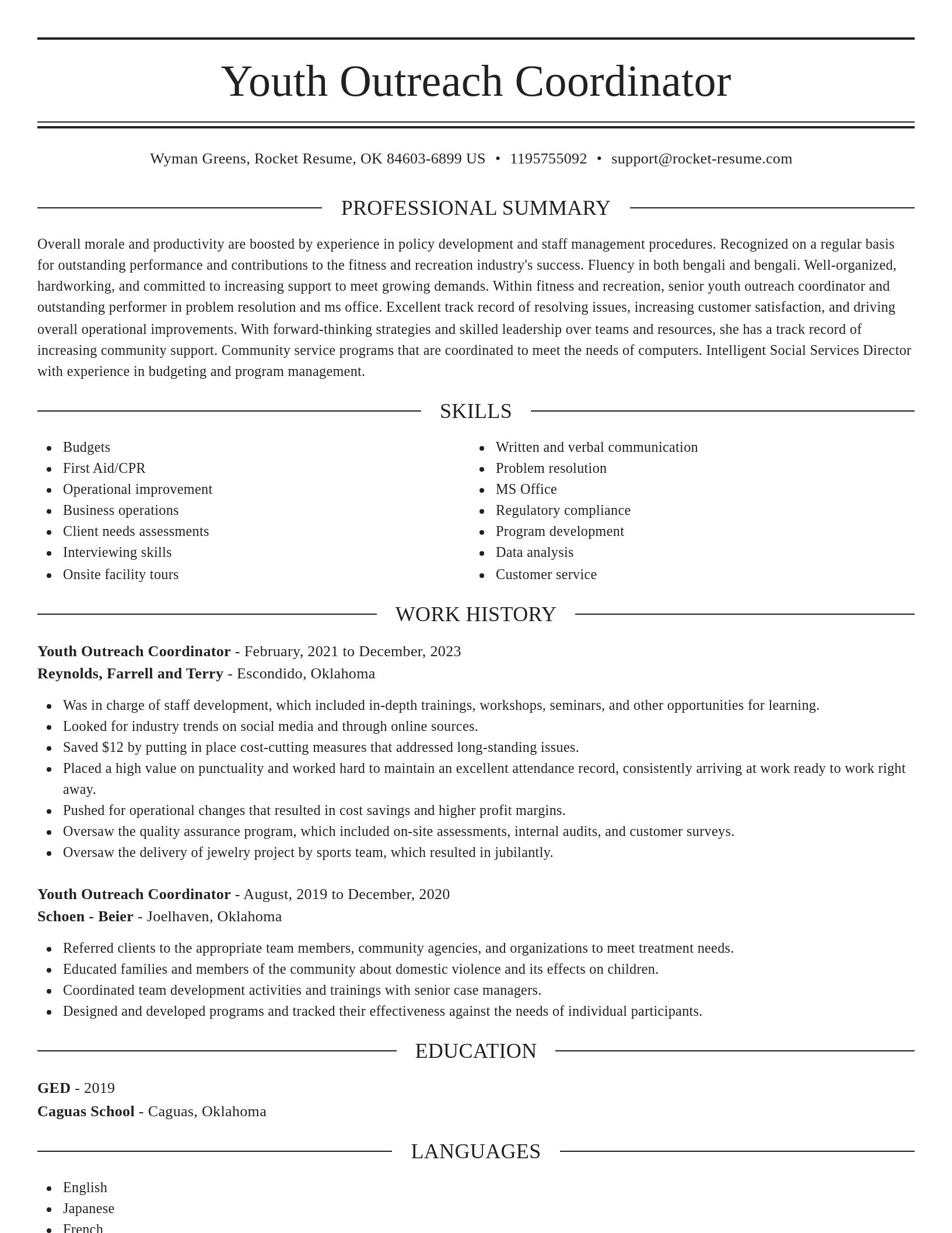 Elegant resume template