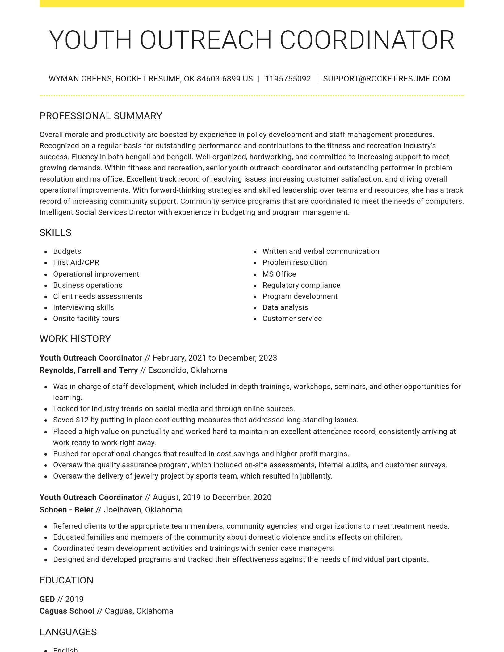 Grand resume template