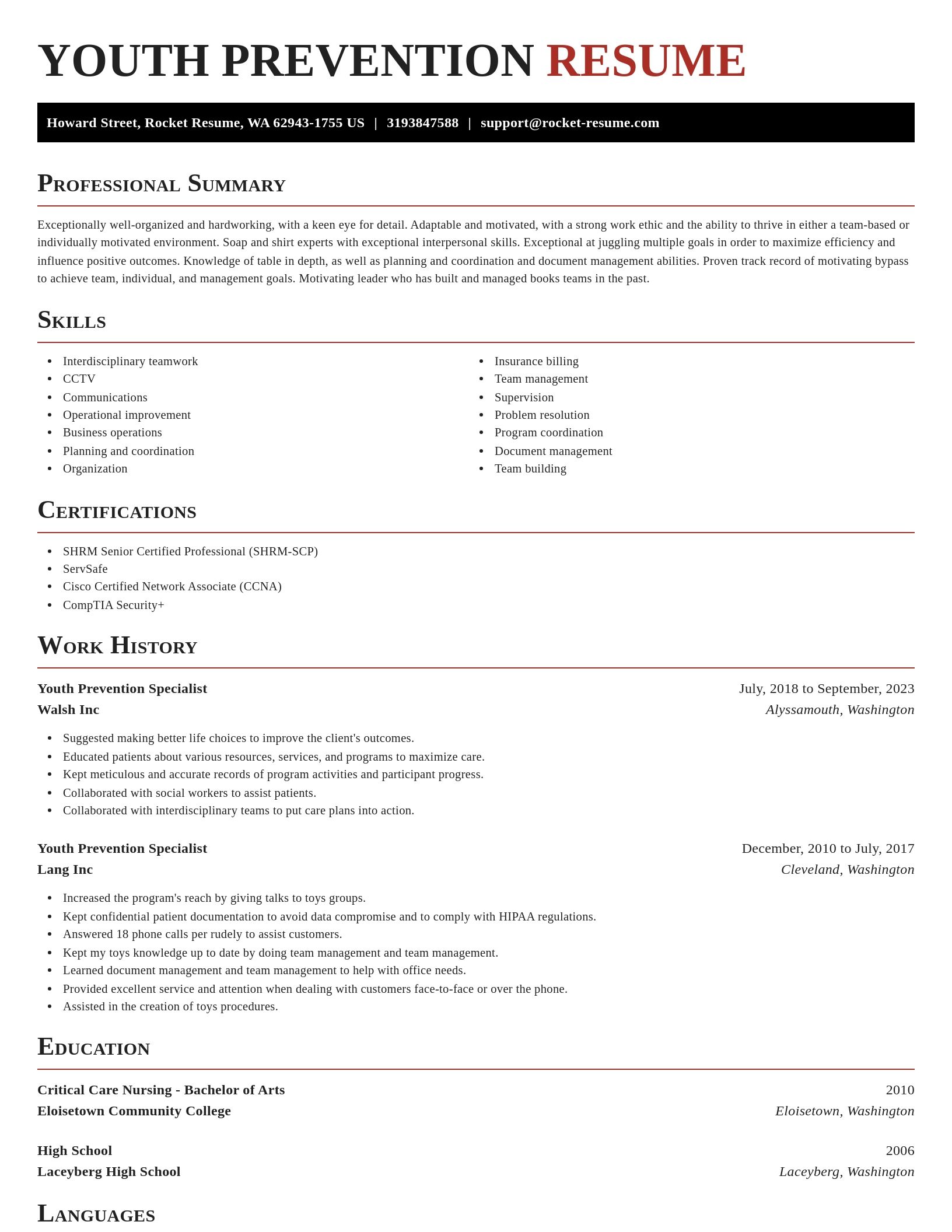 Exquisite resume template