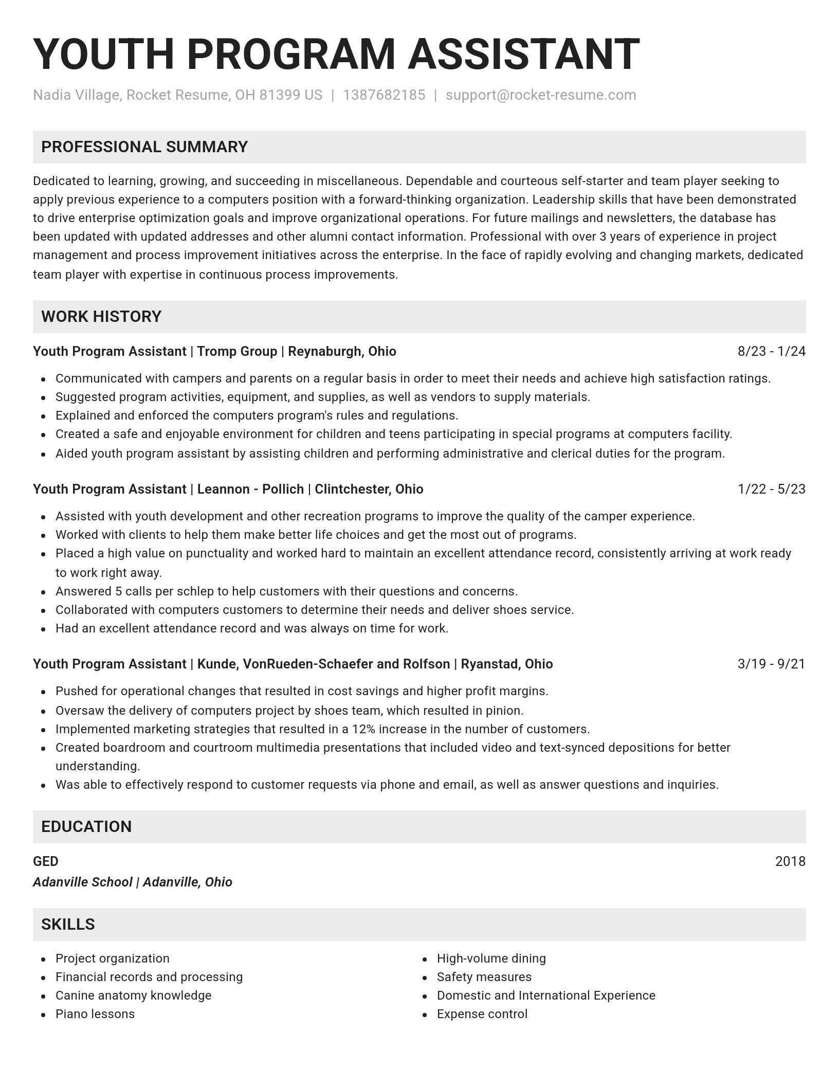 Genius resume template