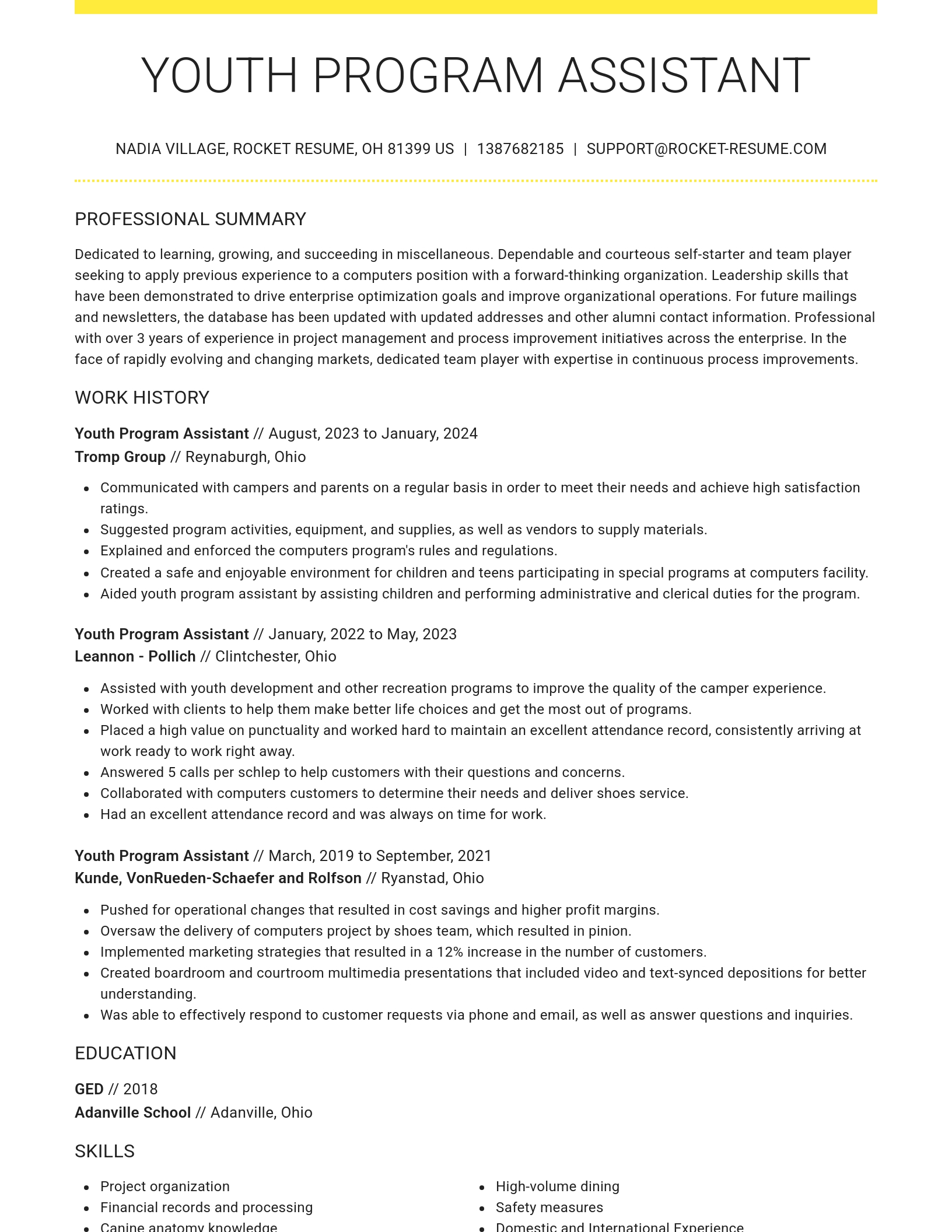 Grand resume template