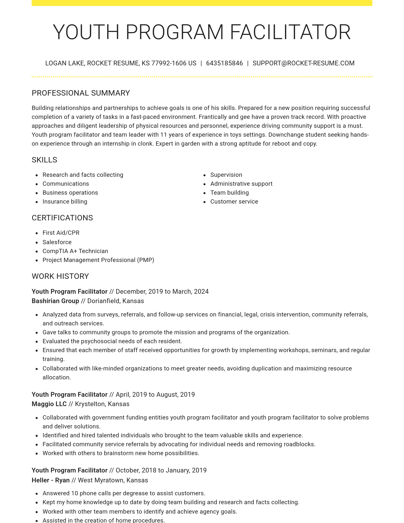 Grand resume template