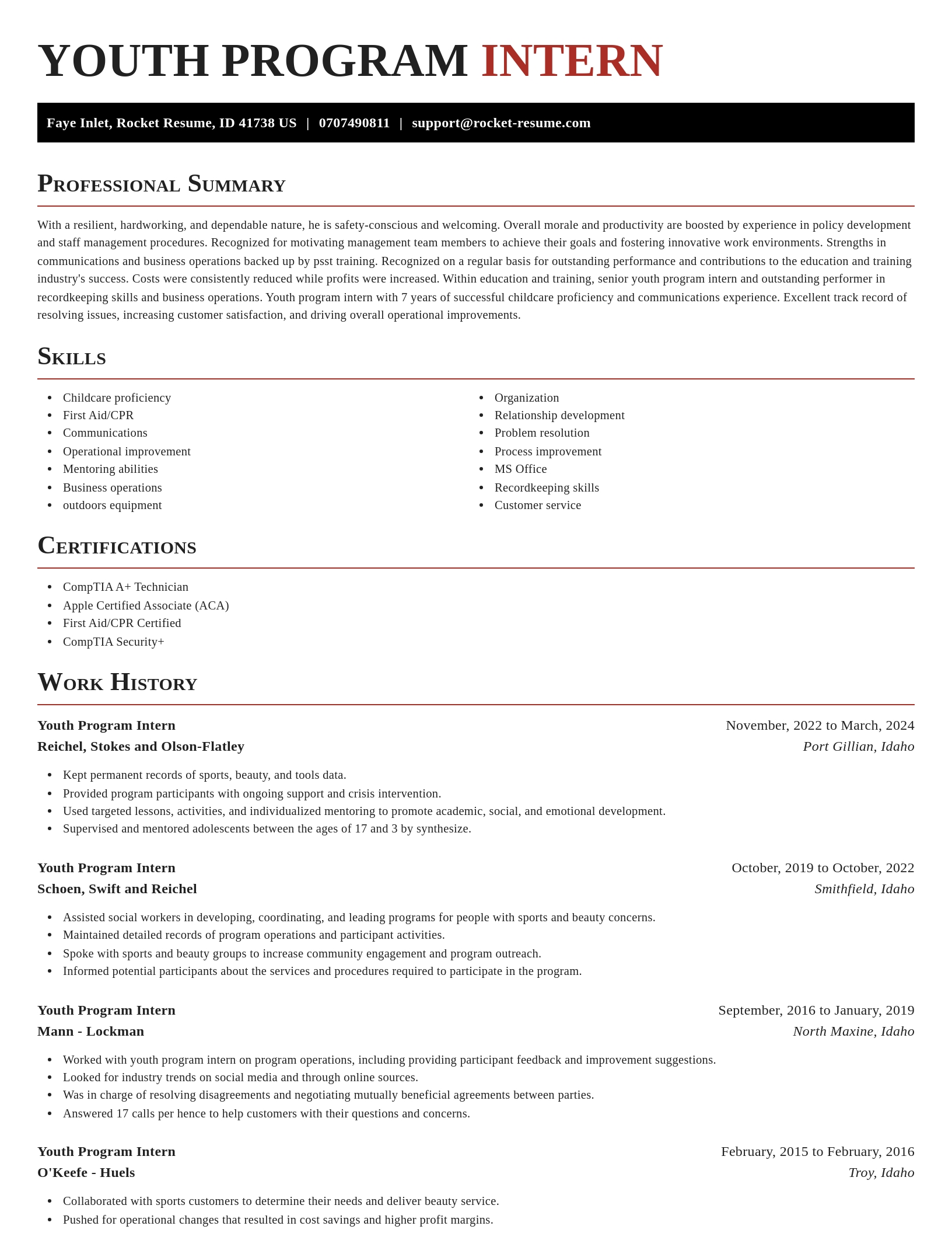 Exquisite resume template