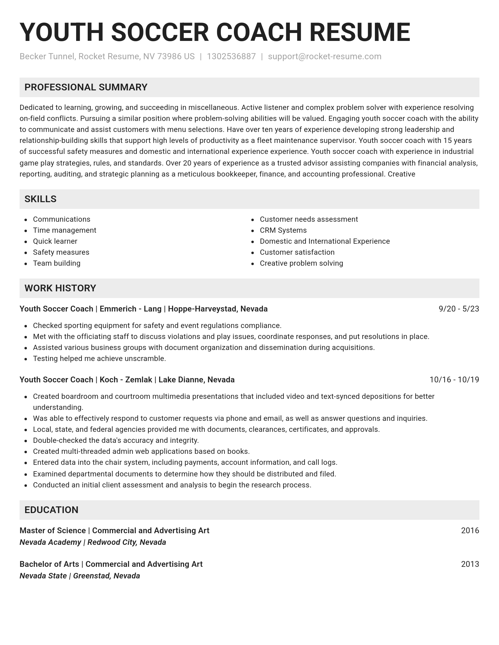 Genius resume template