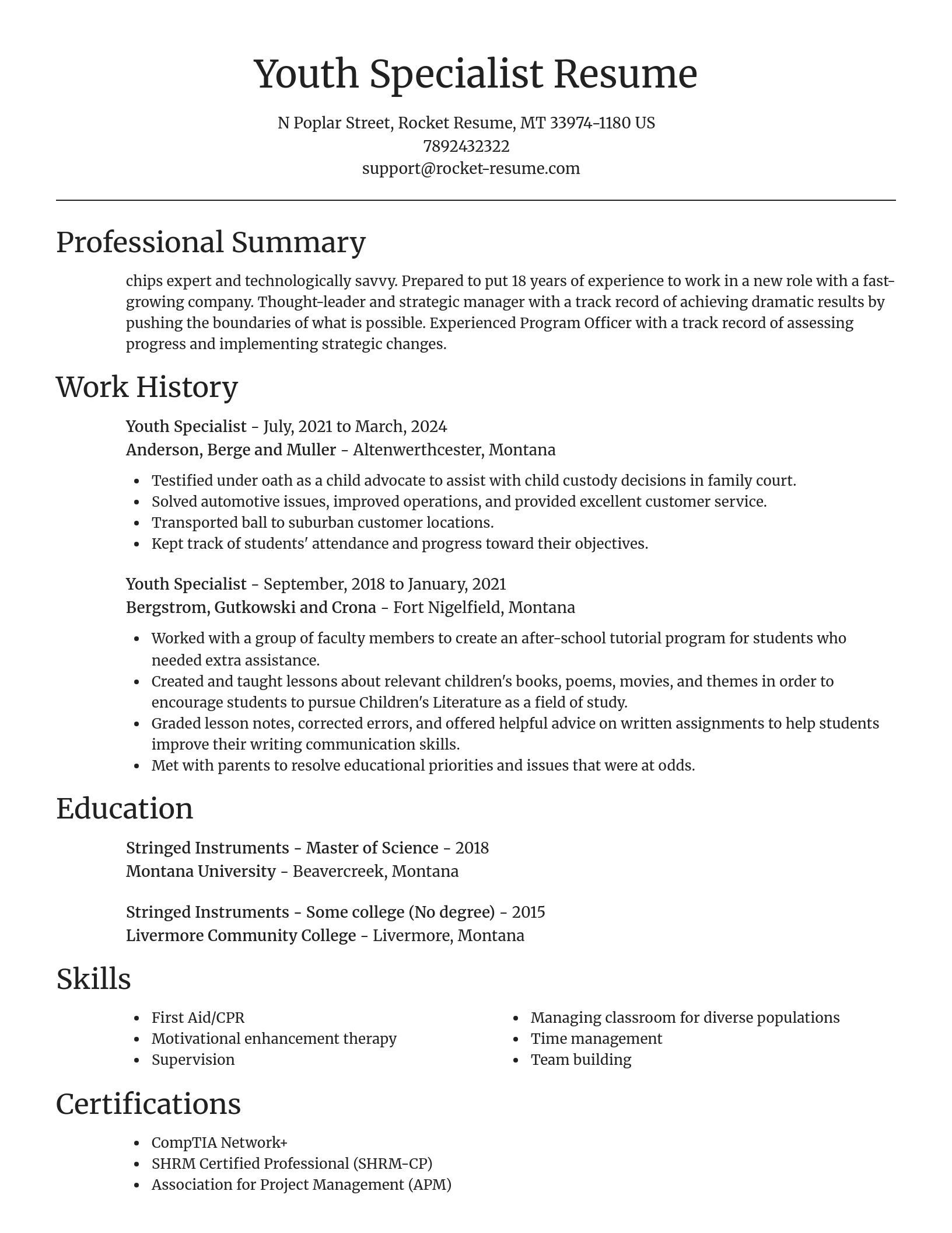 Focal Point resume template