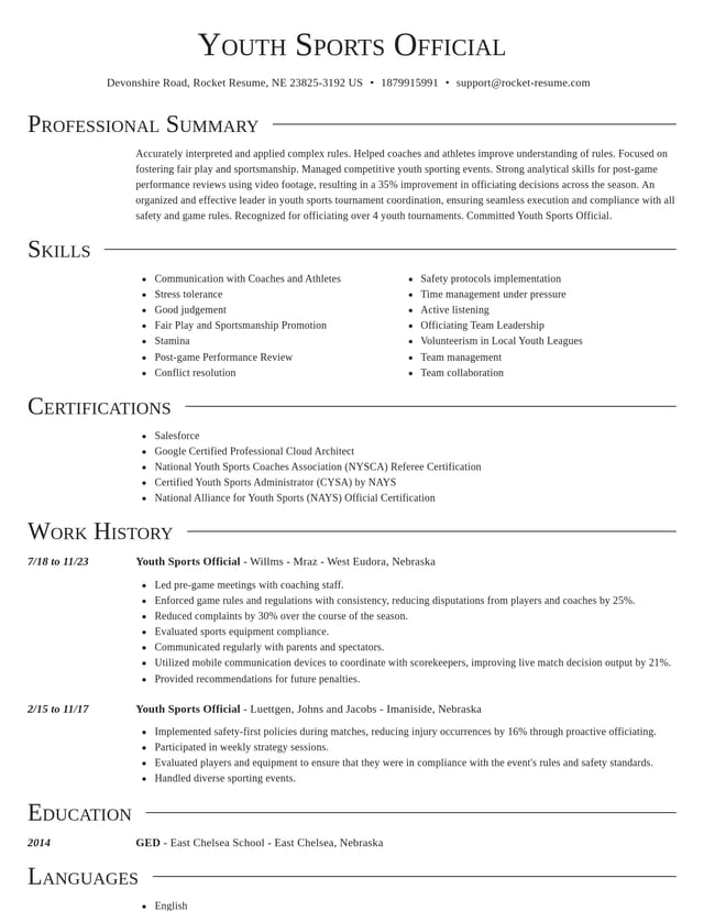 Director resume template