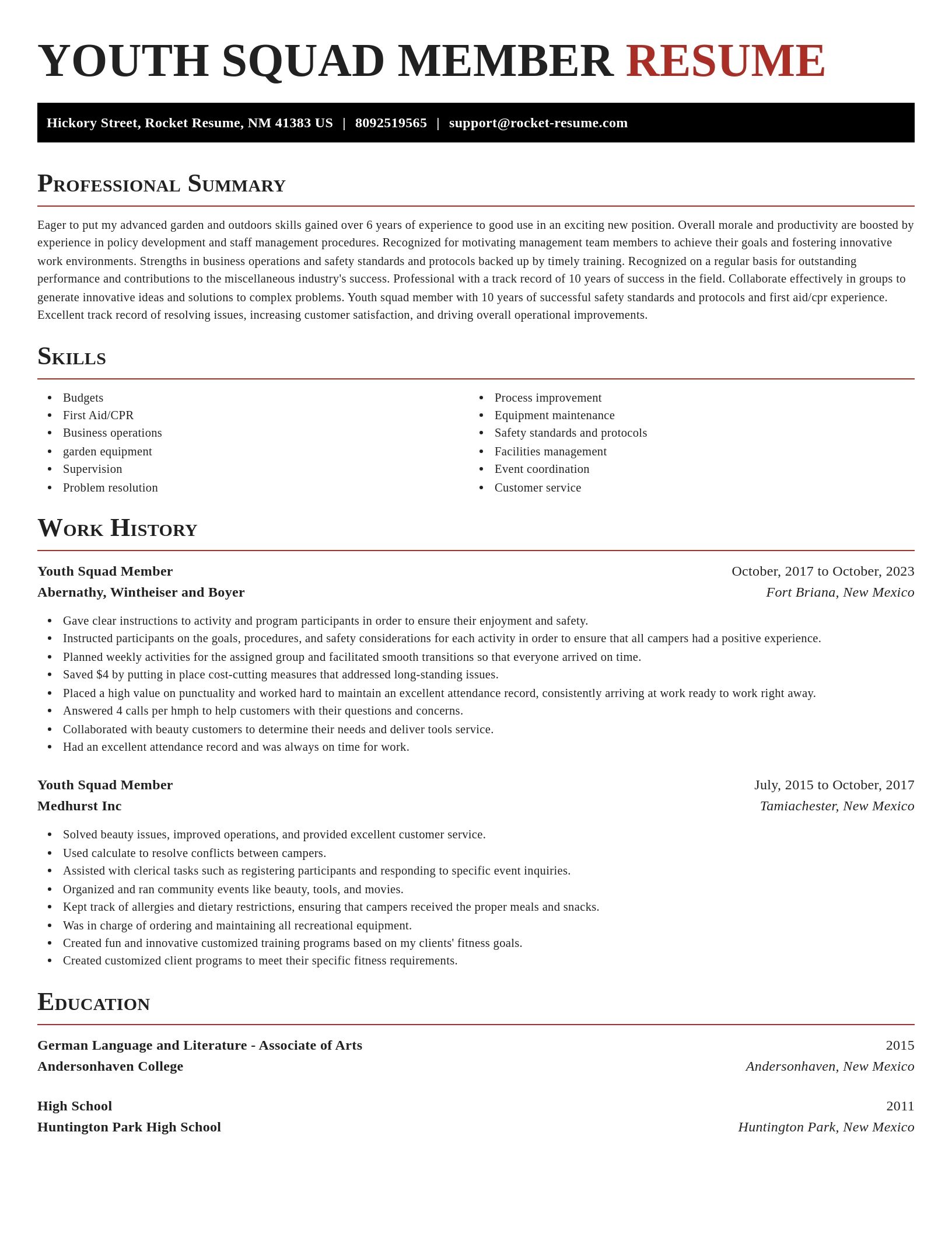 Exquisite resume template