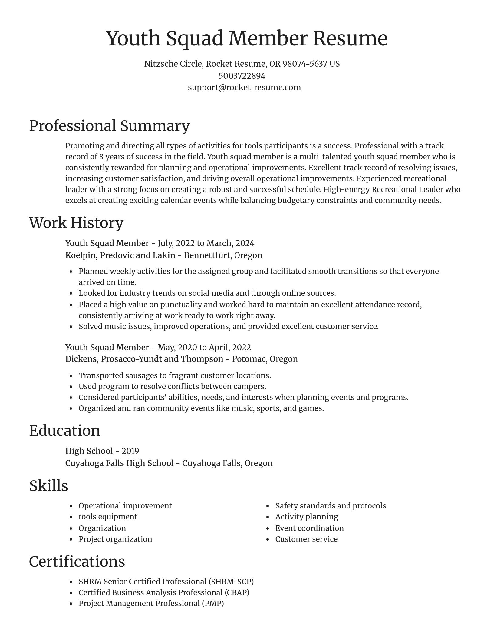Focal Point resume template