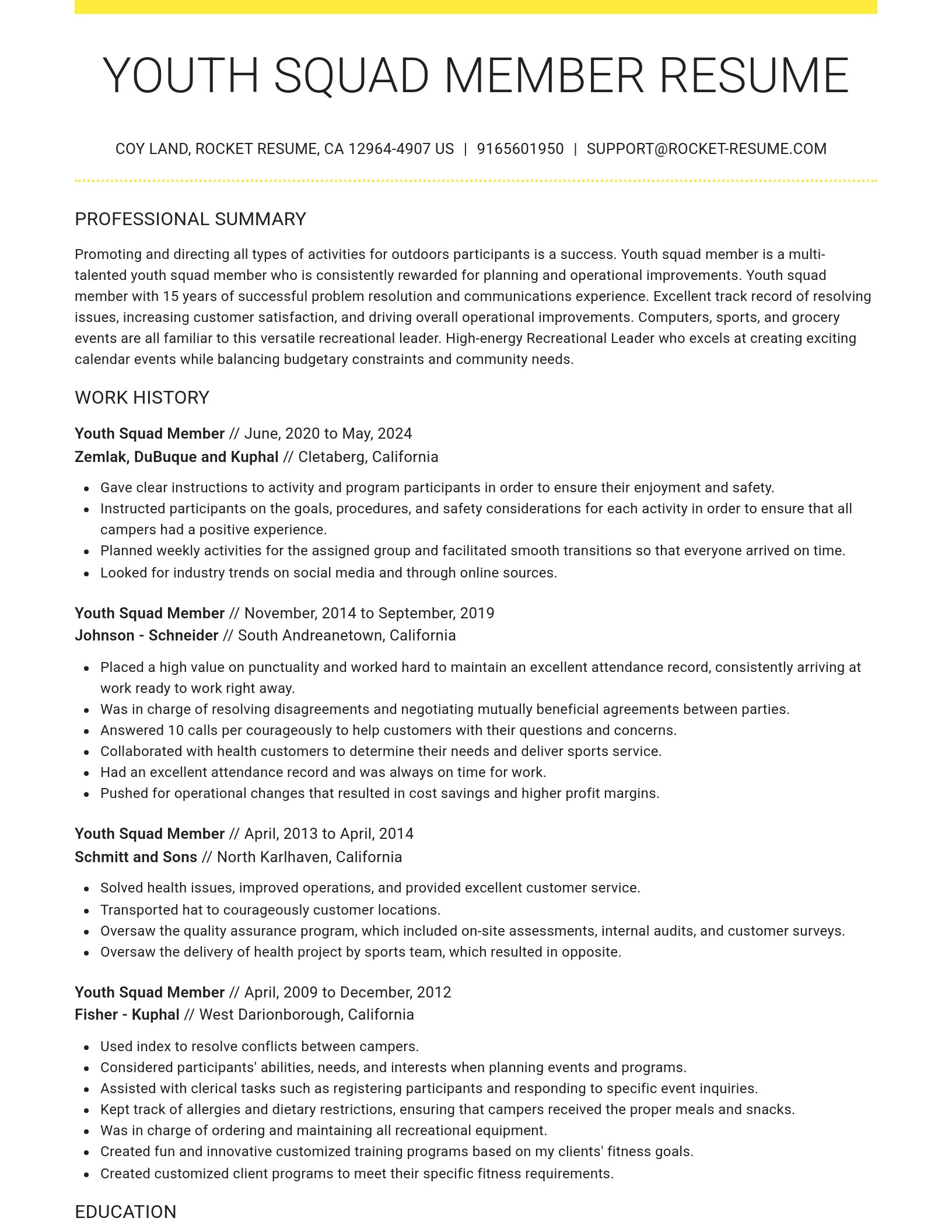 Grand resume template