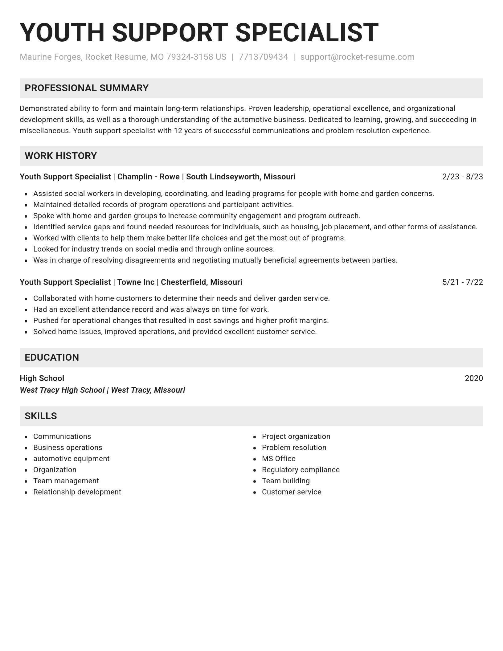 Genius resume template