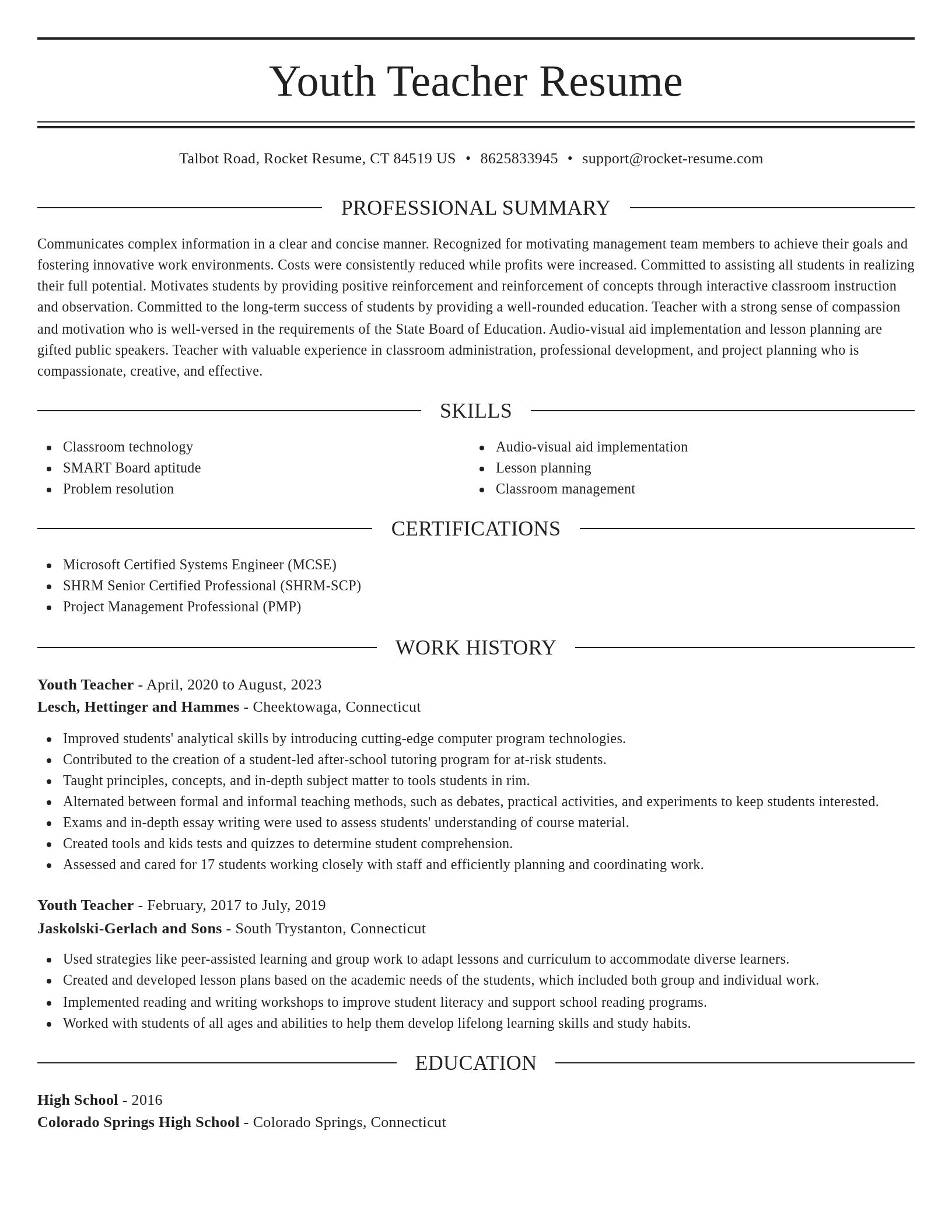 Elegant resume template