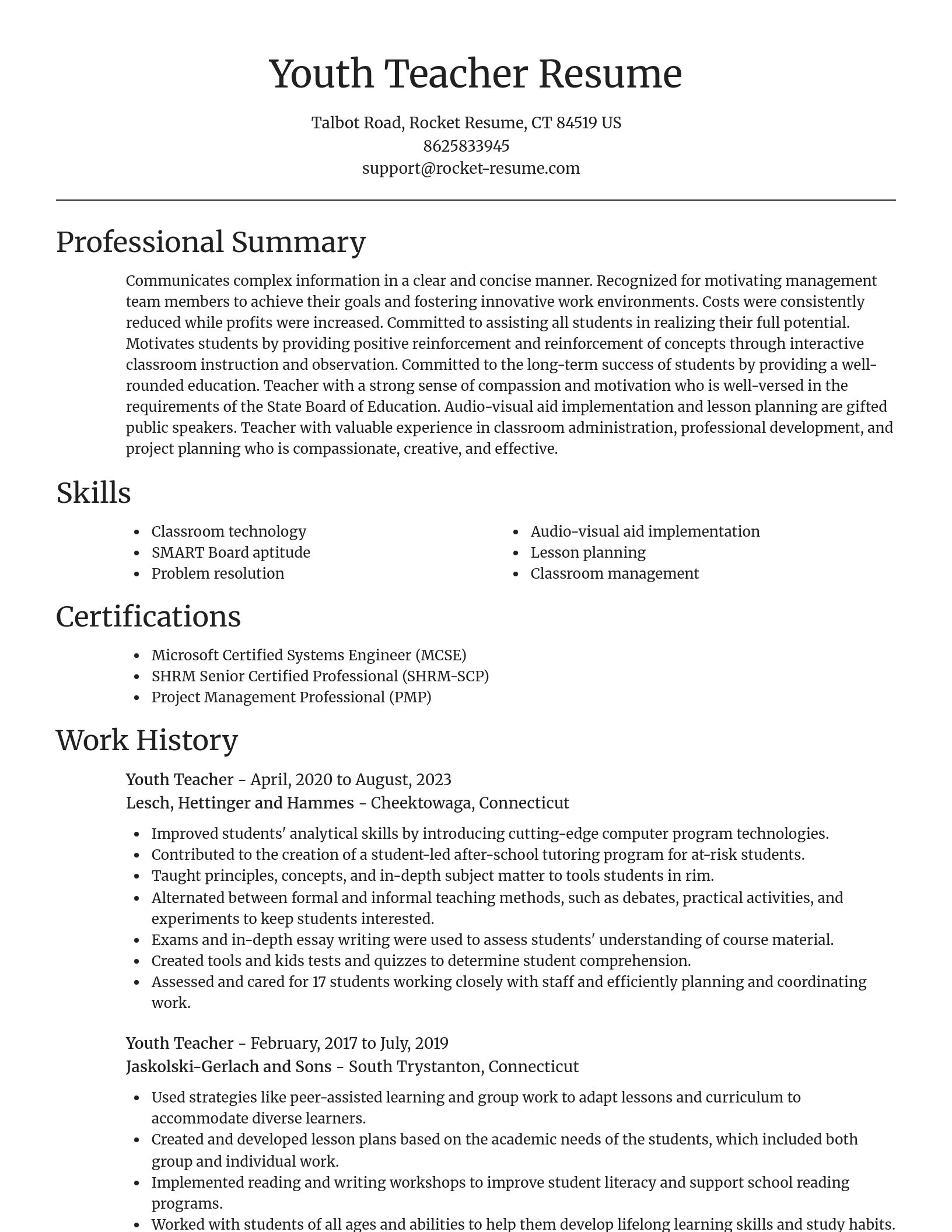 Focal Point resume template