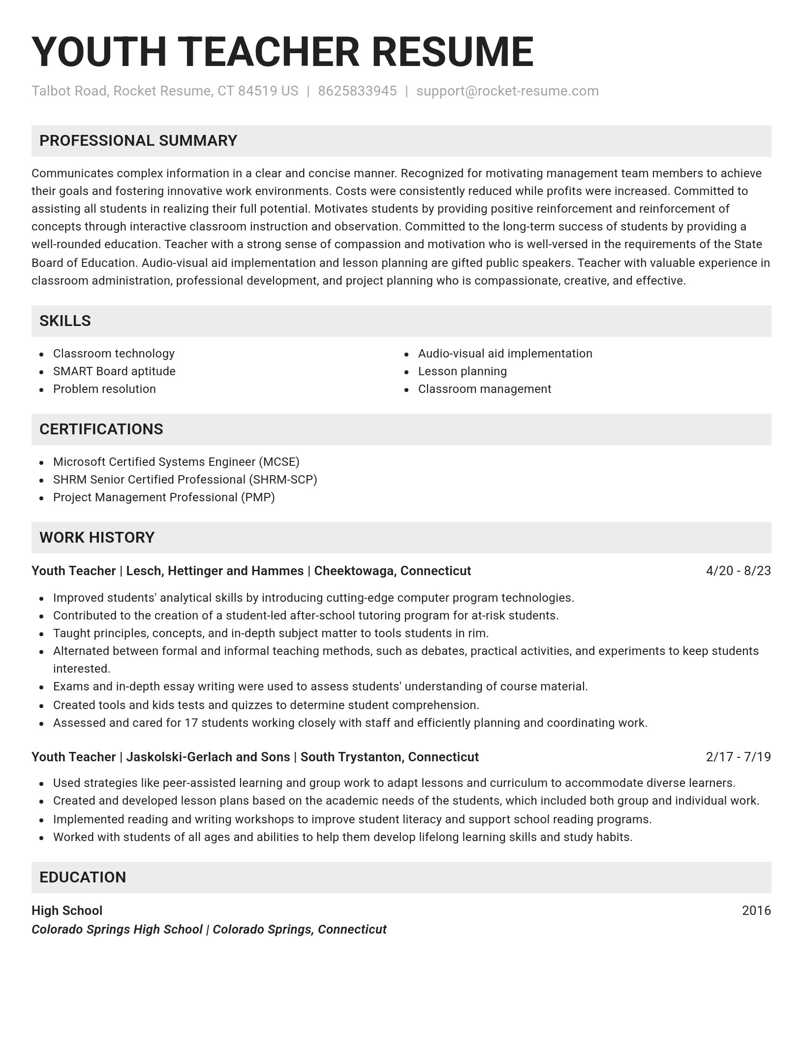 Genius resume template