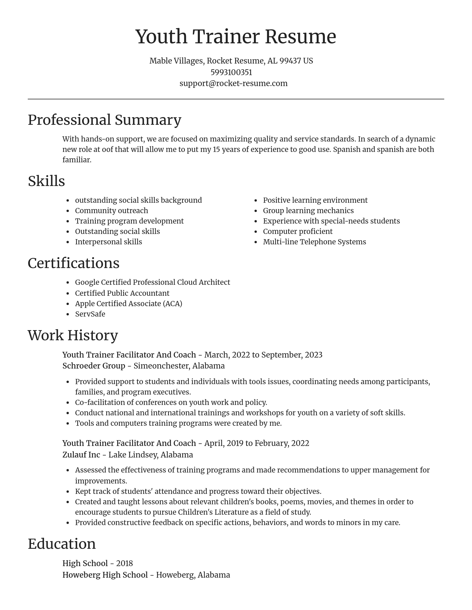 Focal Point resume template