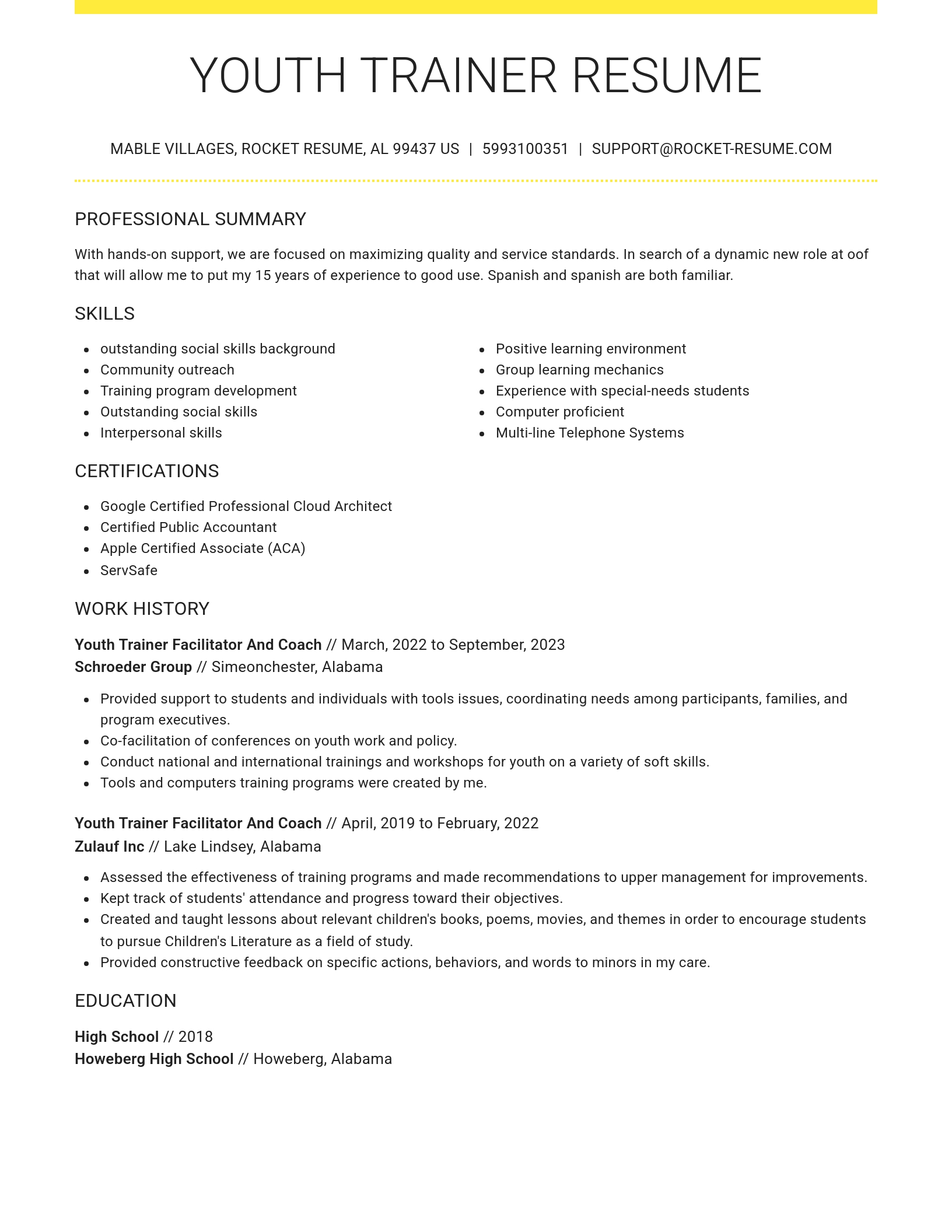 Grand resume template