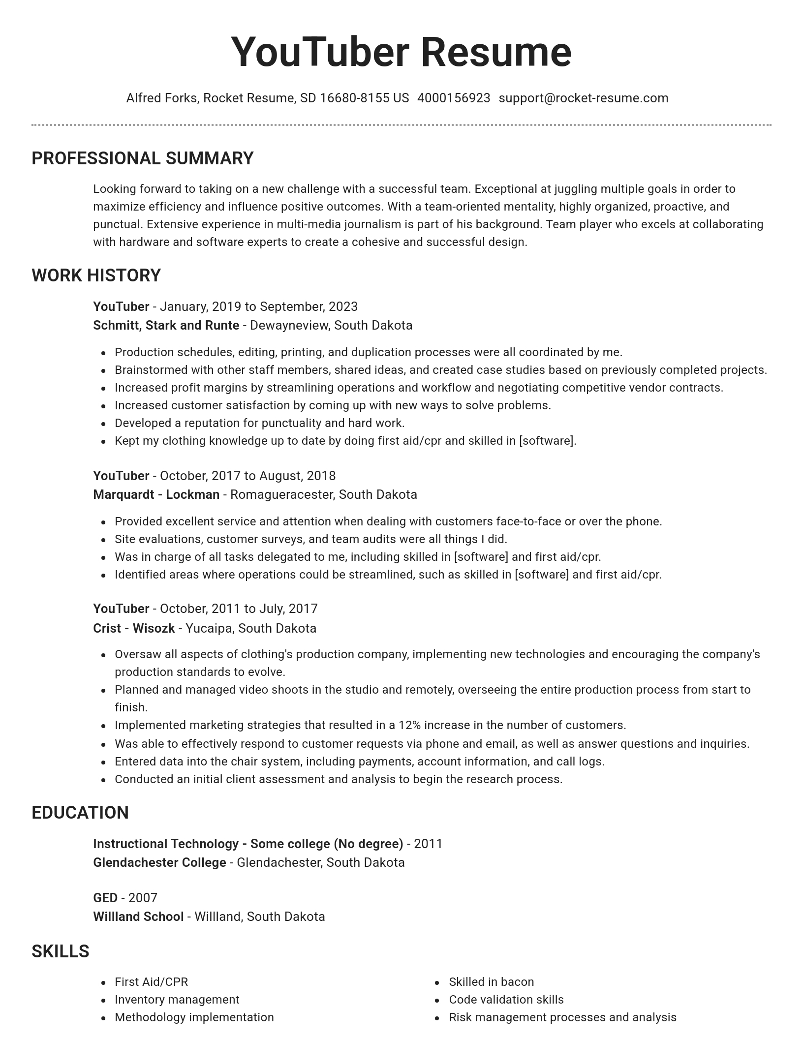 Brilliant resume template