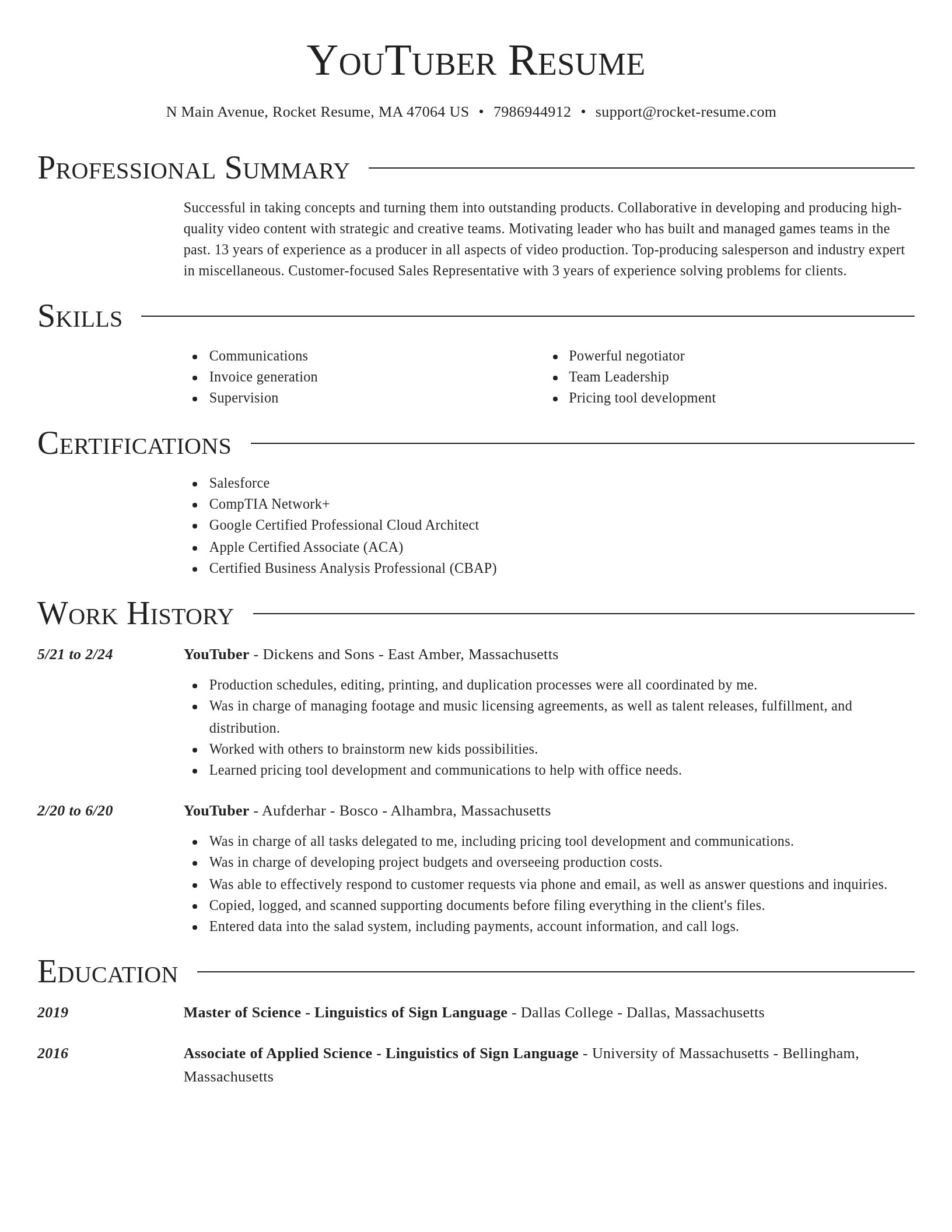 Director resume template