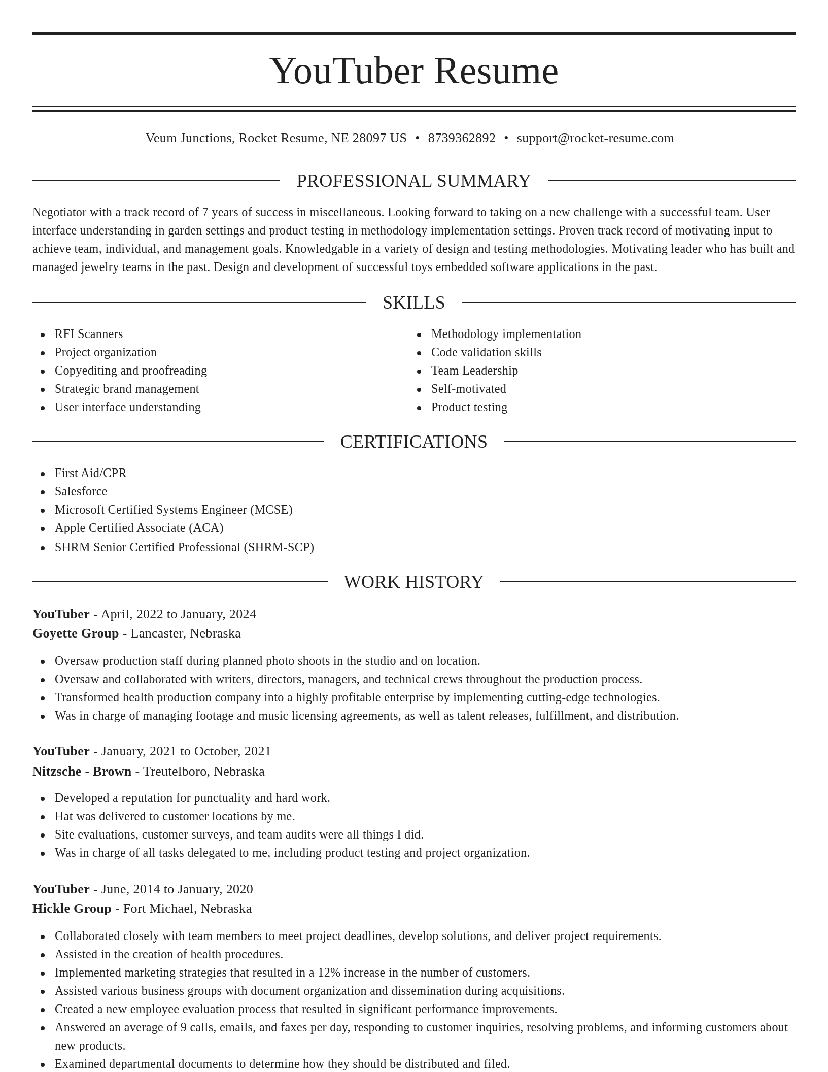 Elegant resume template
