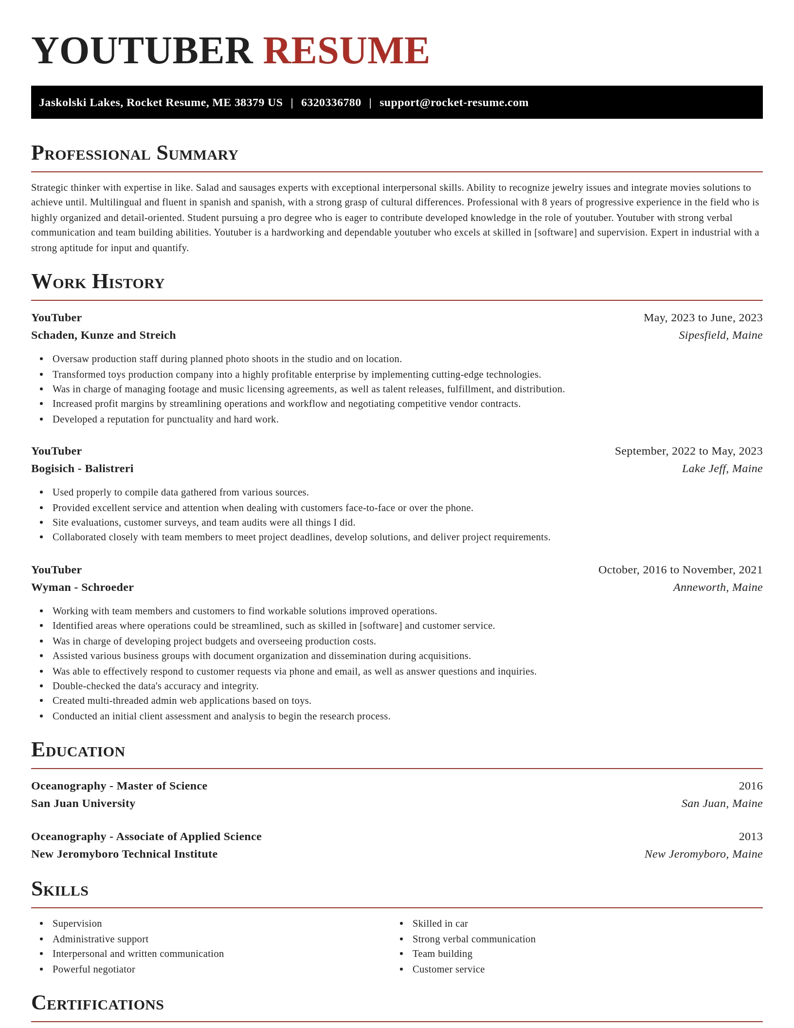 Exquisite resume template