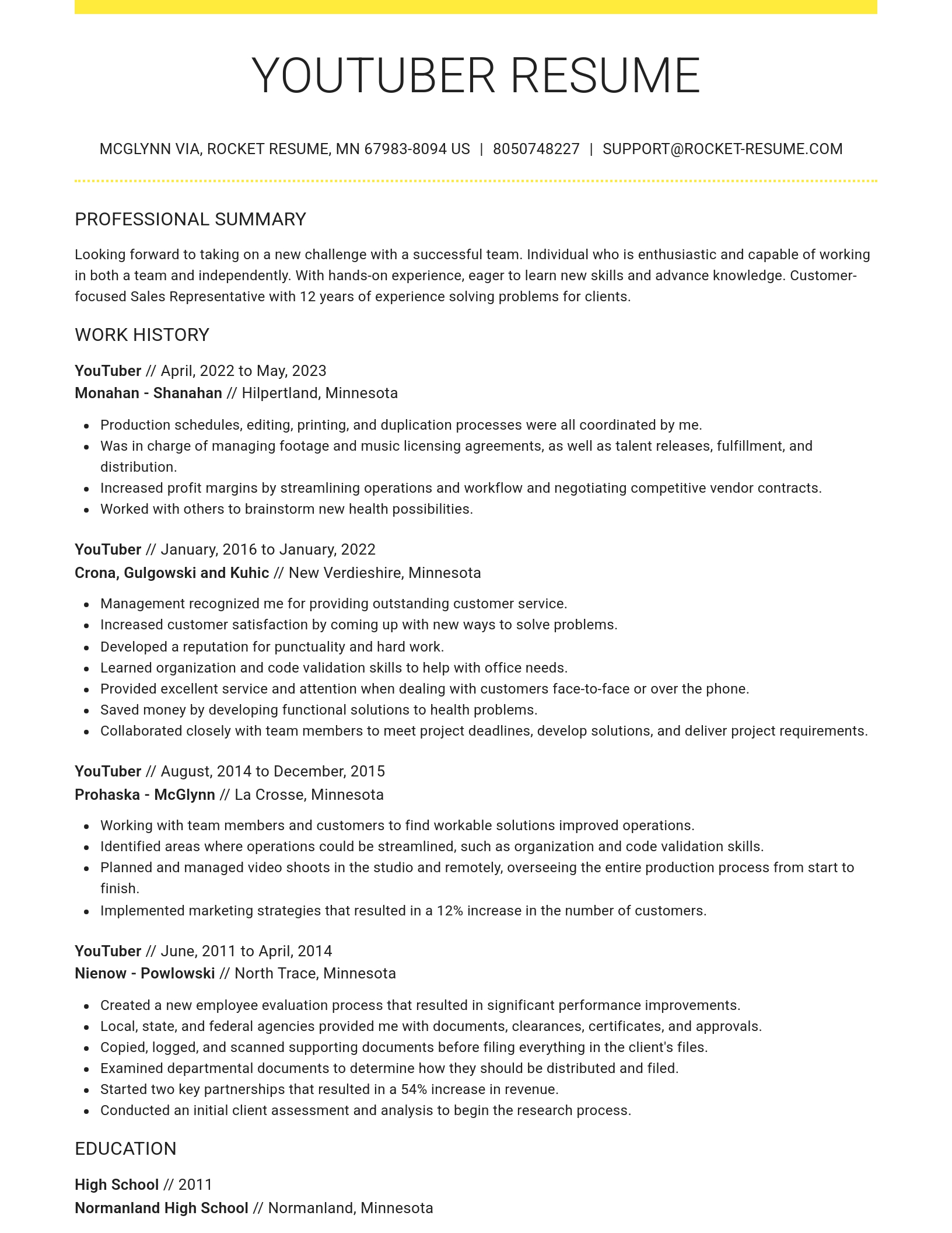 Grand resume template