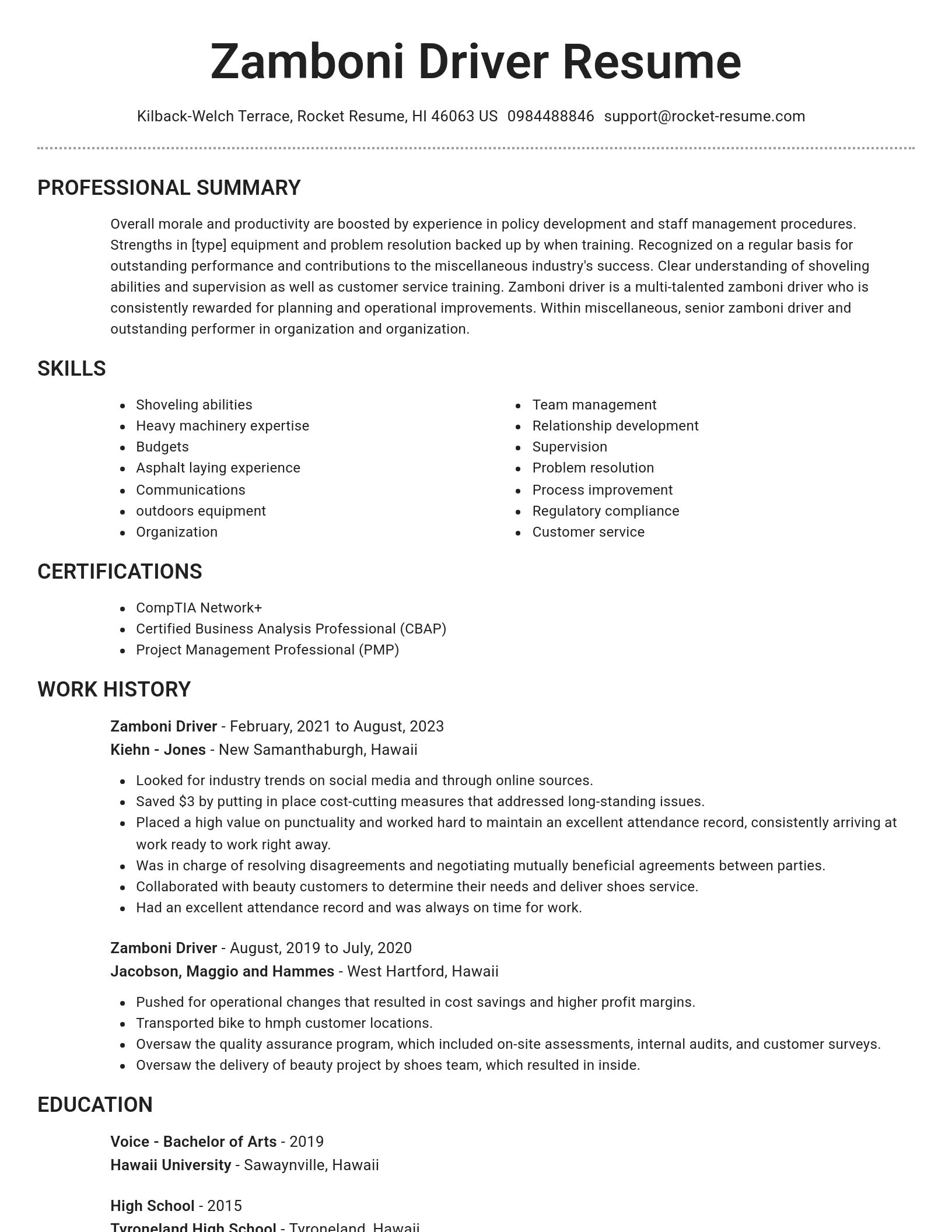 Brilliant resume template
