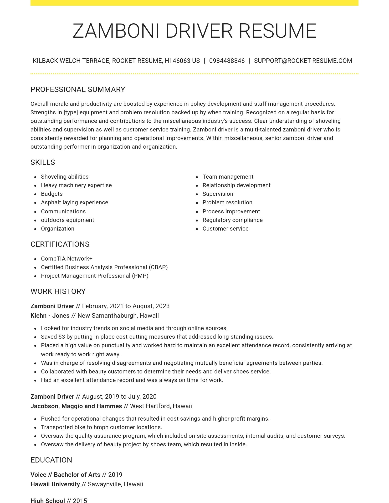 Grand resume template