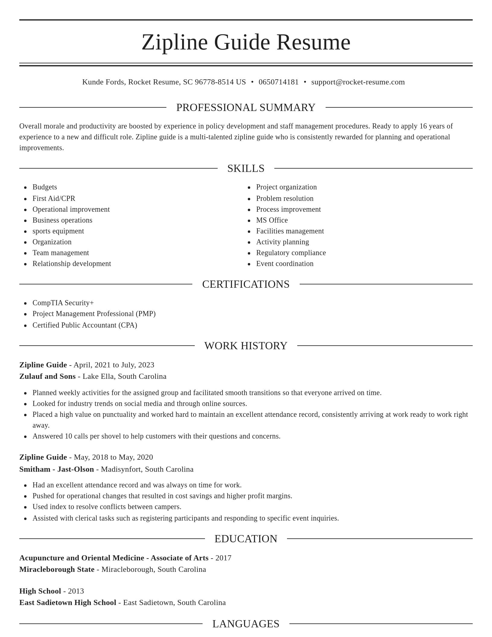 Elegant resume template