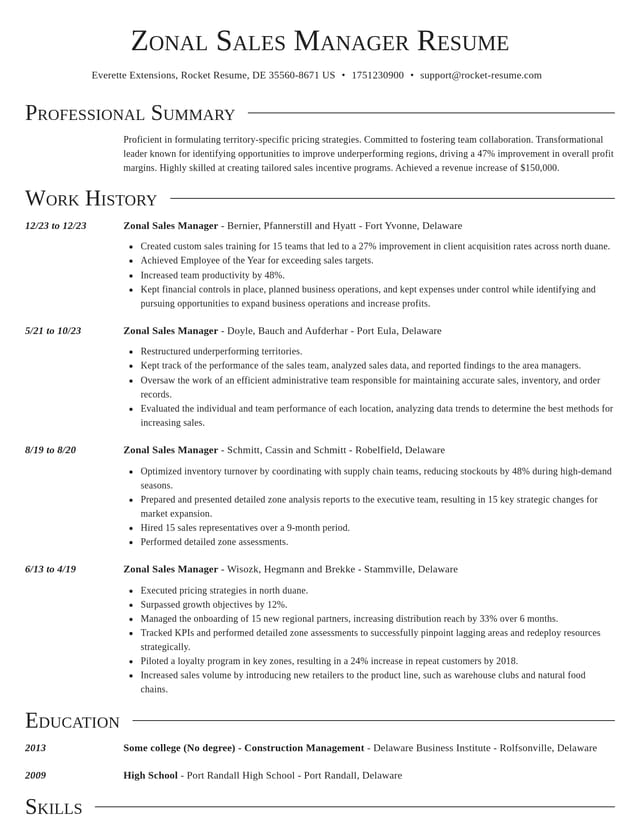 Director resume template