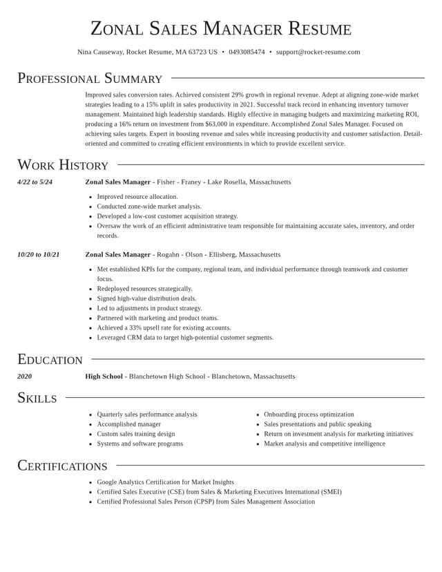 Director resume template