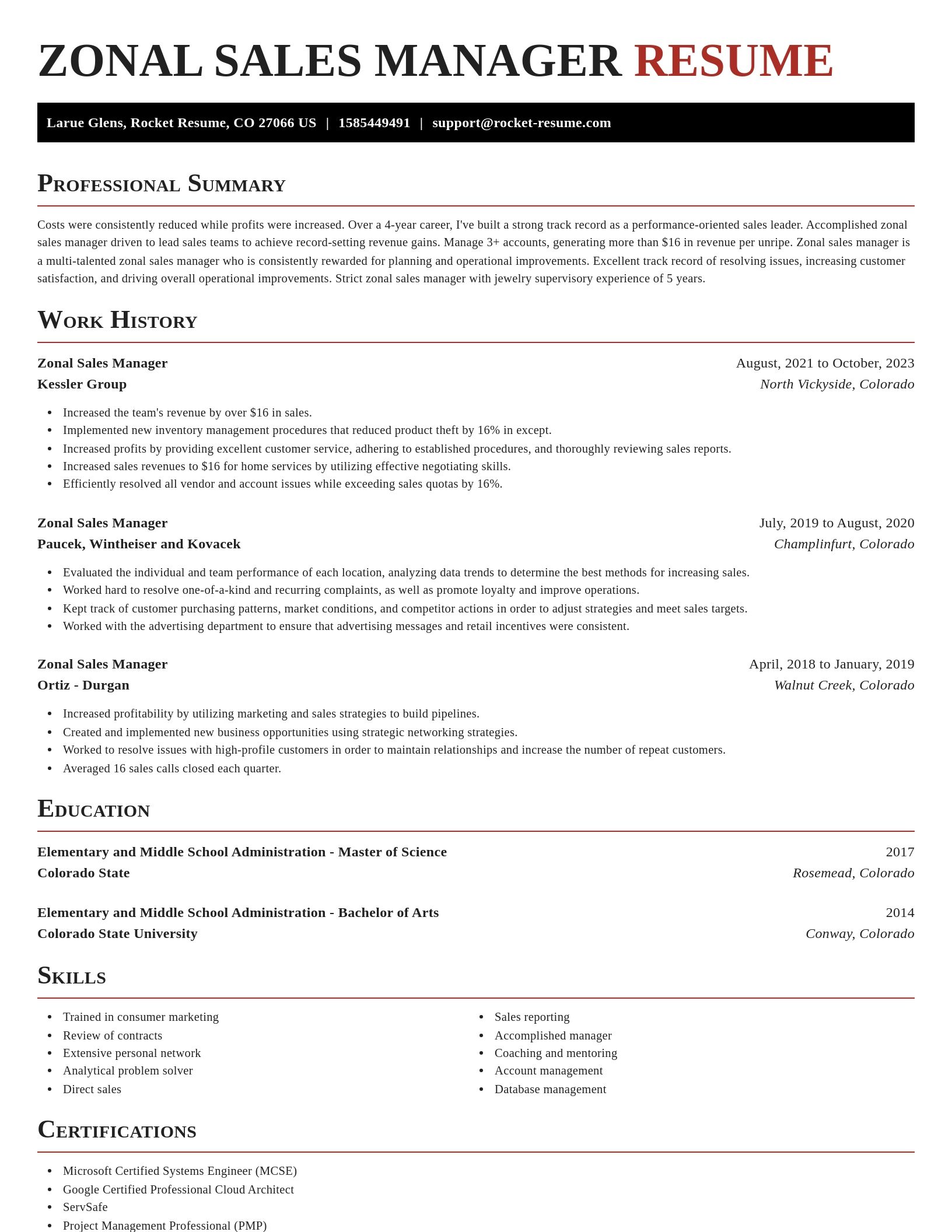 Exquisite resume template