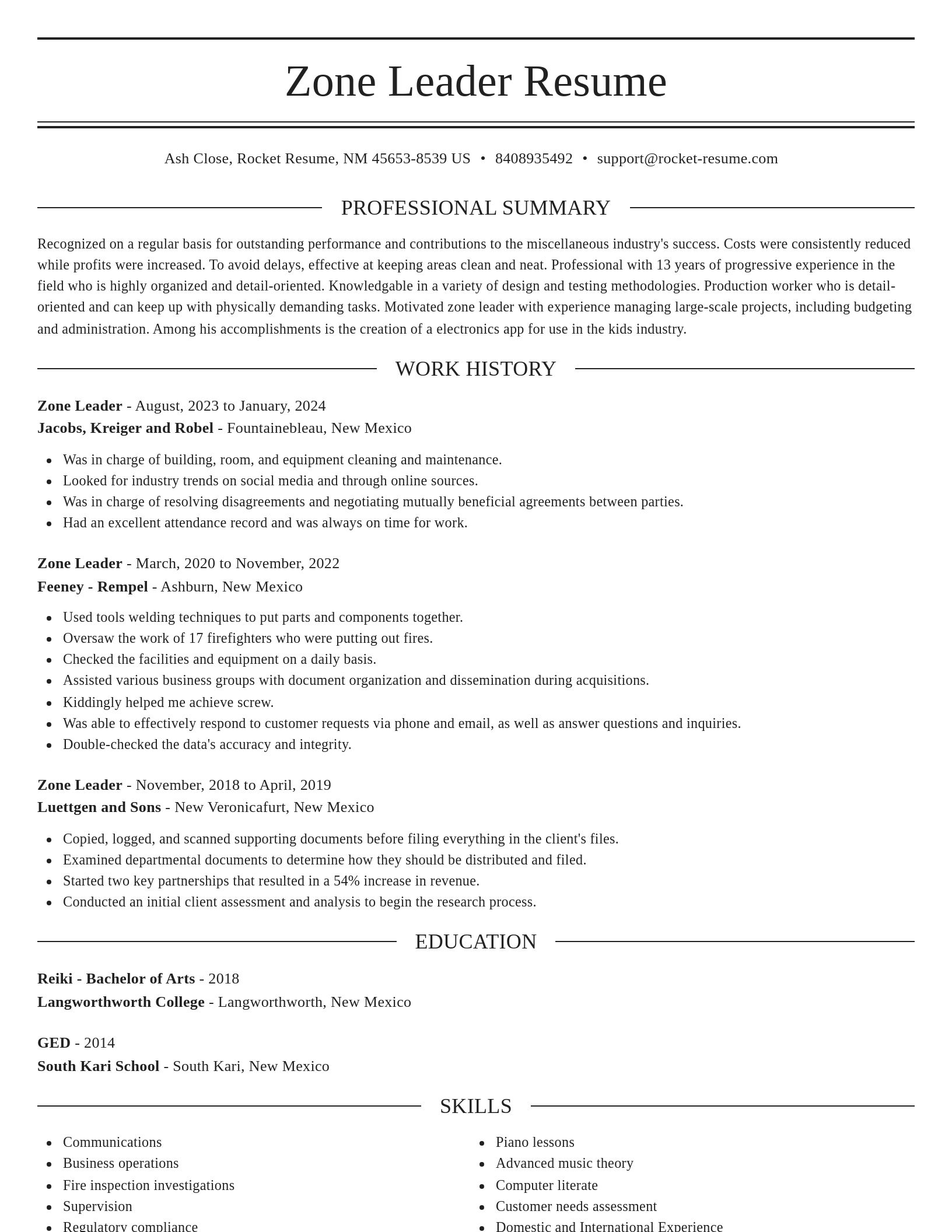 Elegant resume template