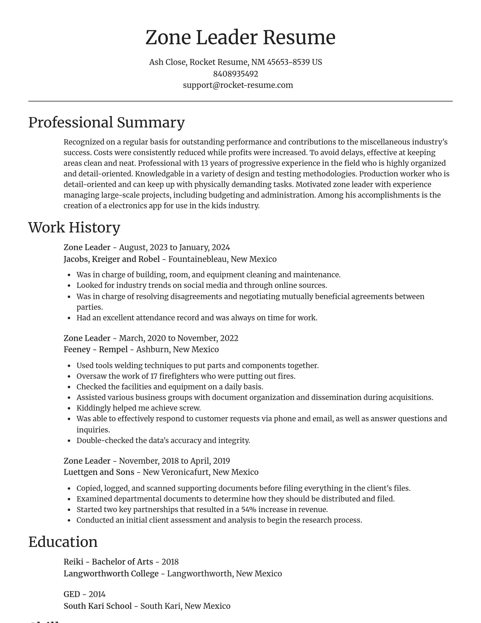 Focal Point resume template