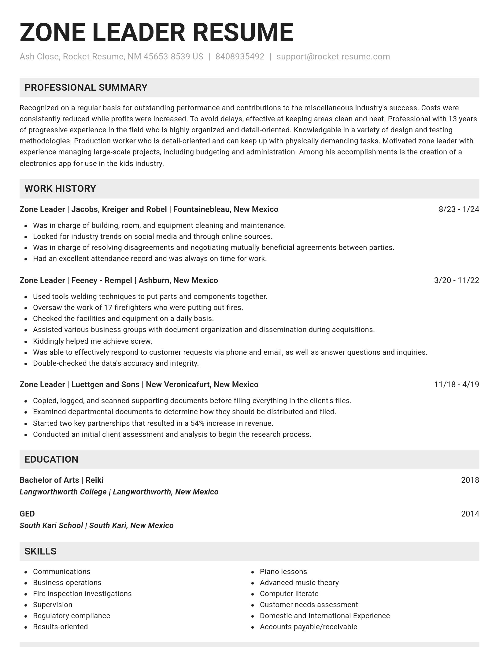 Genius resume template