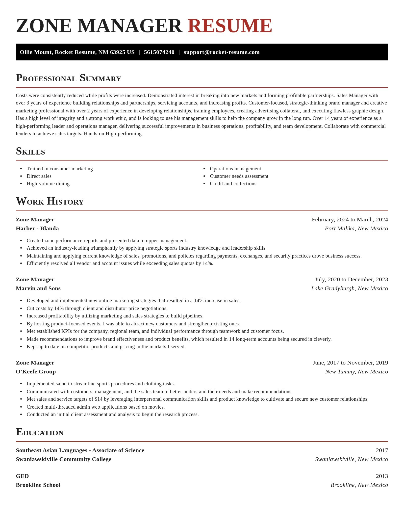 Exquisite resume template