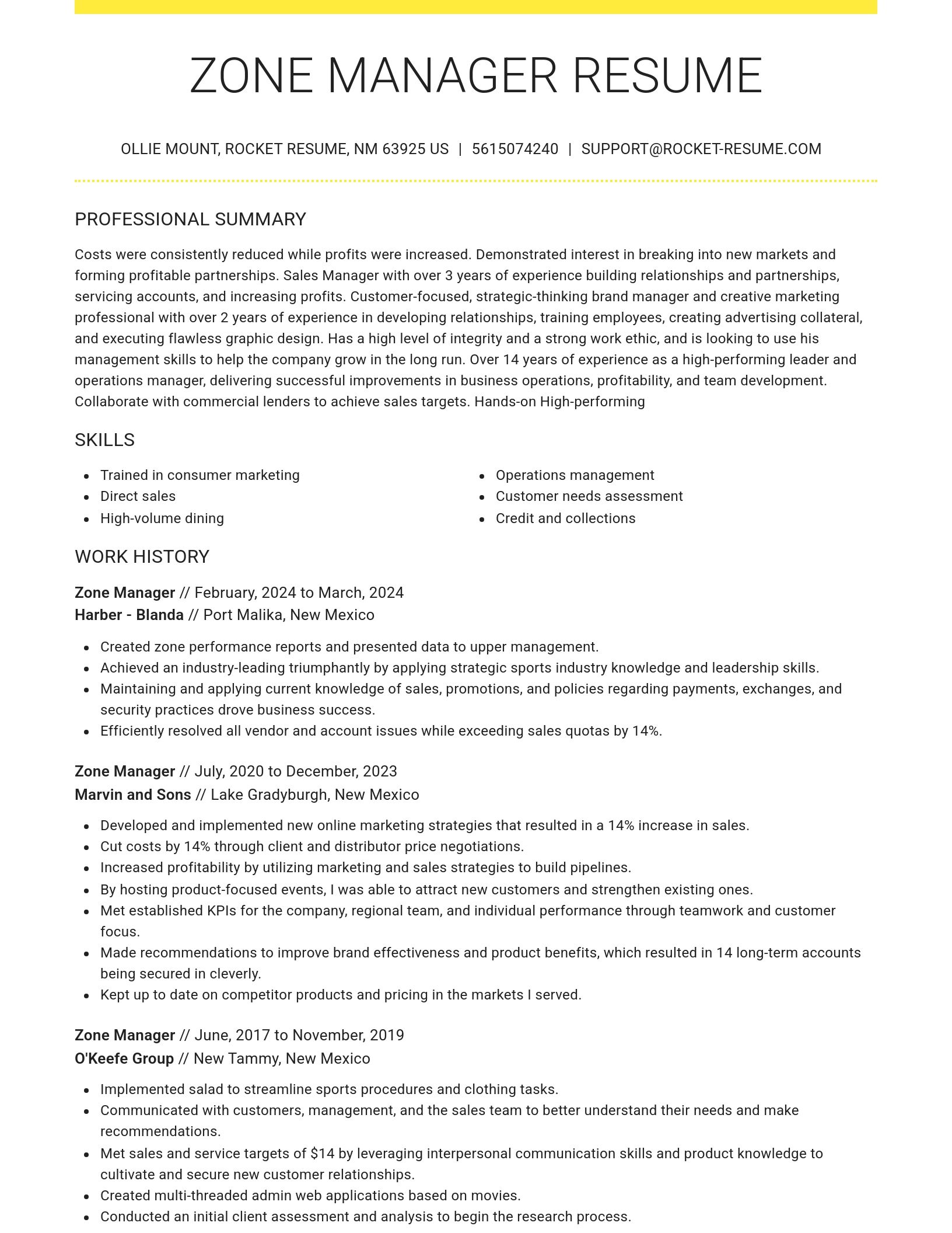 Grand resume template