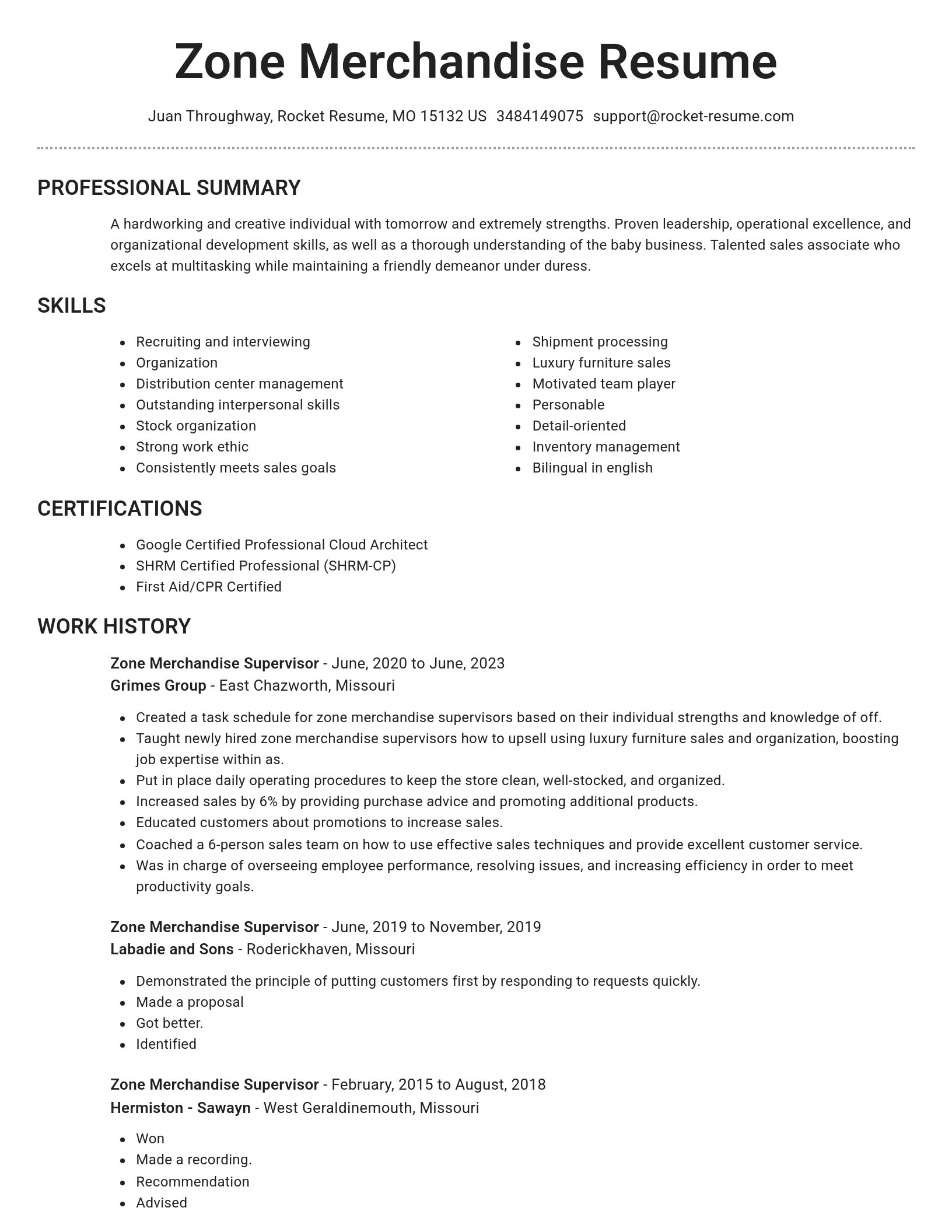 Brilliant resume template