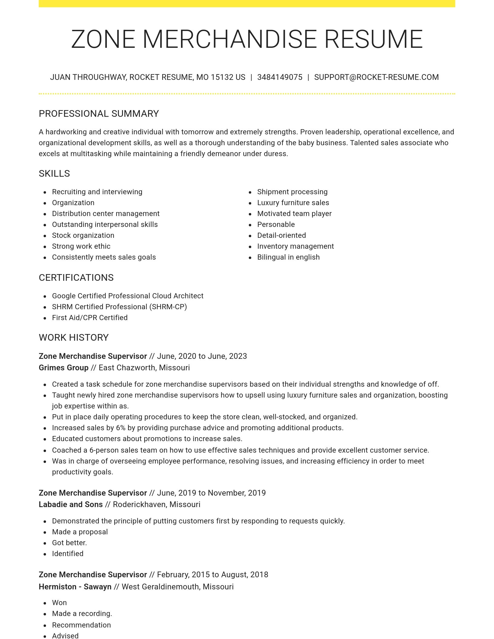 Grand resume template