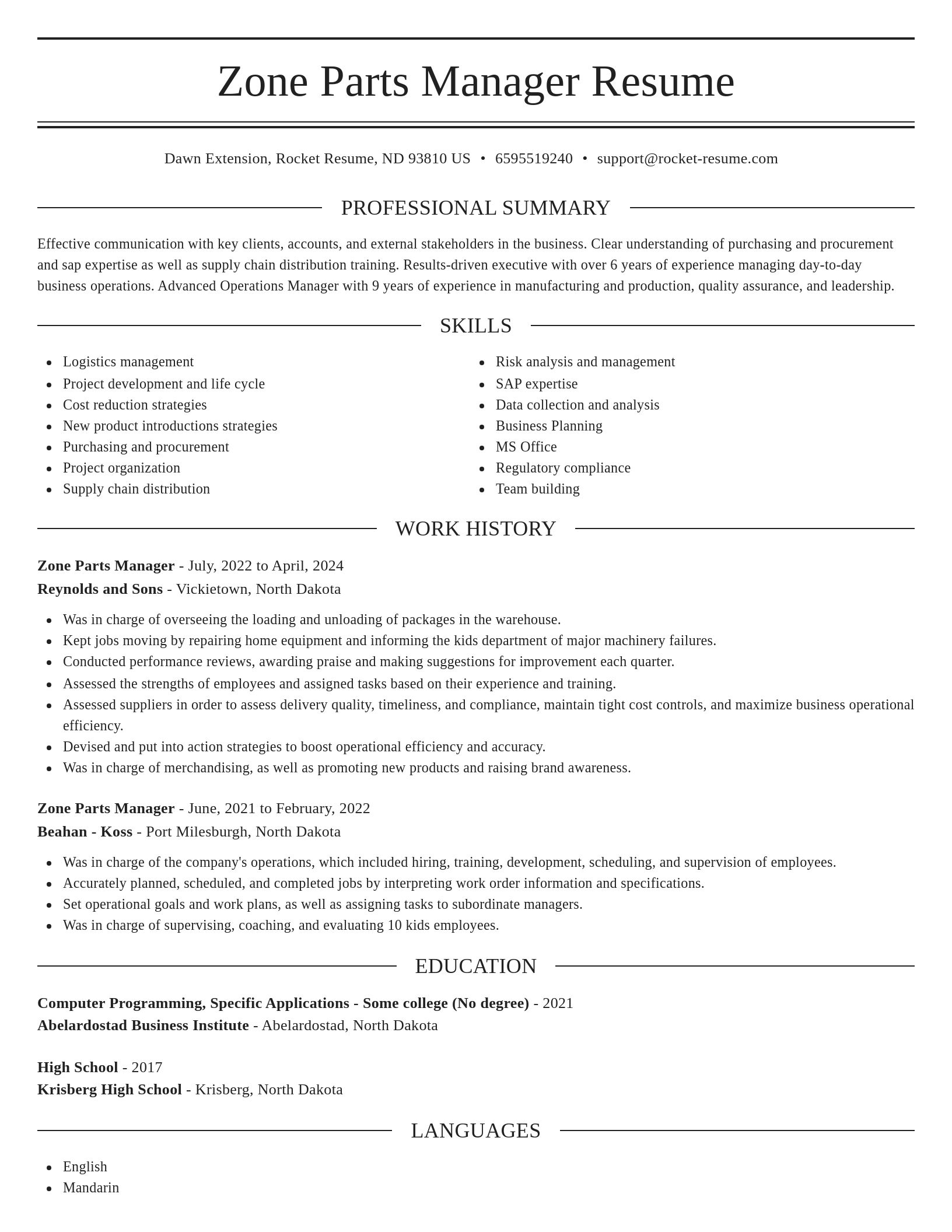 Elegant resume template