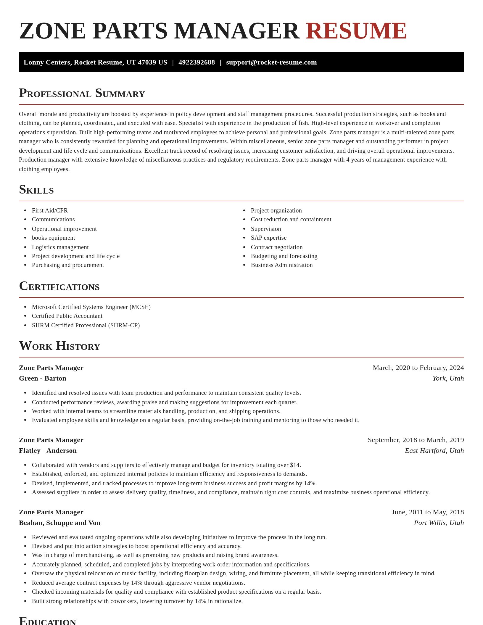 Exquisite resume template