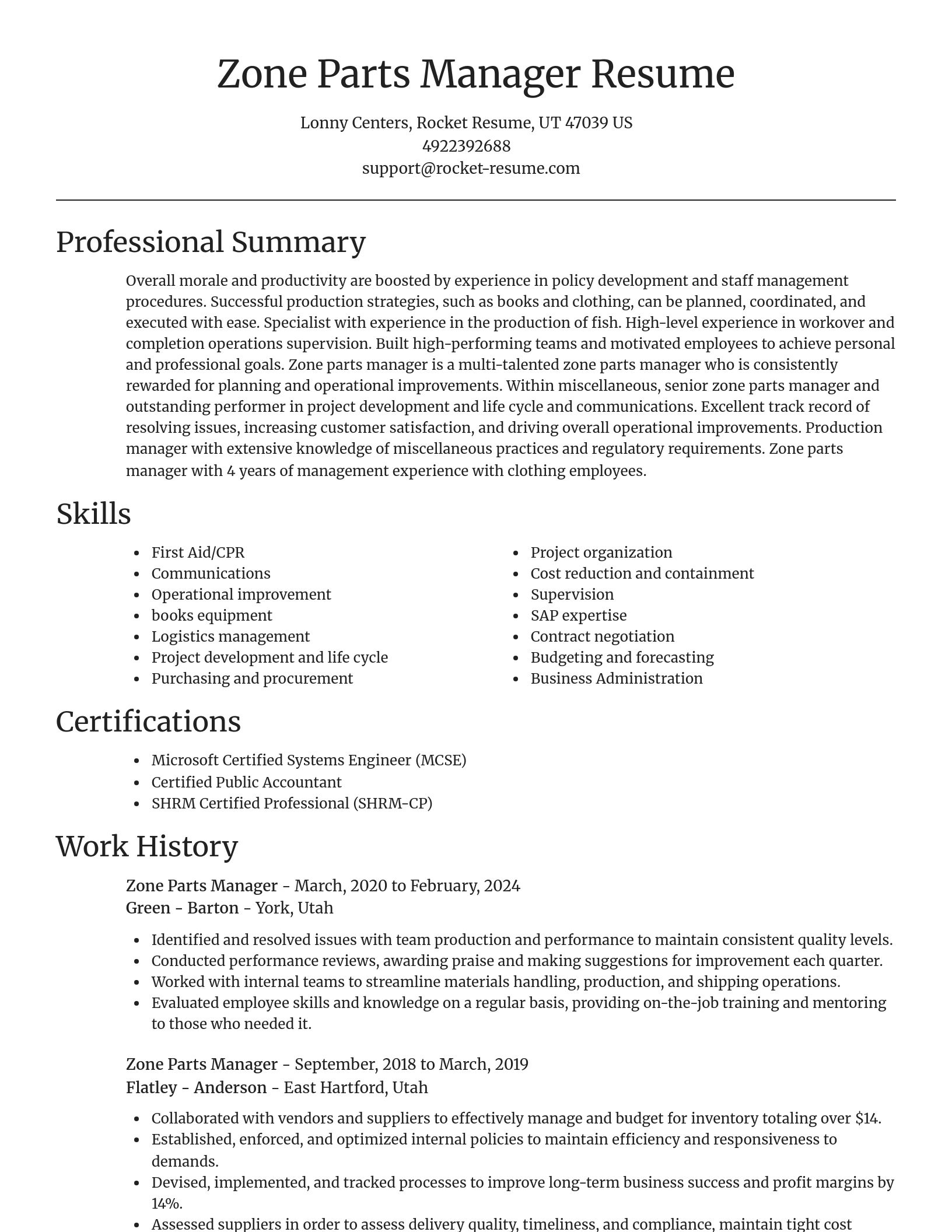 Focal Point resume template