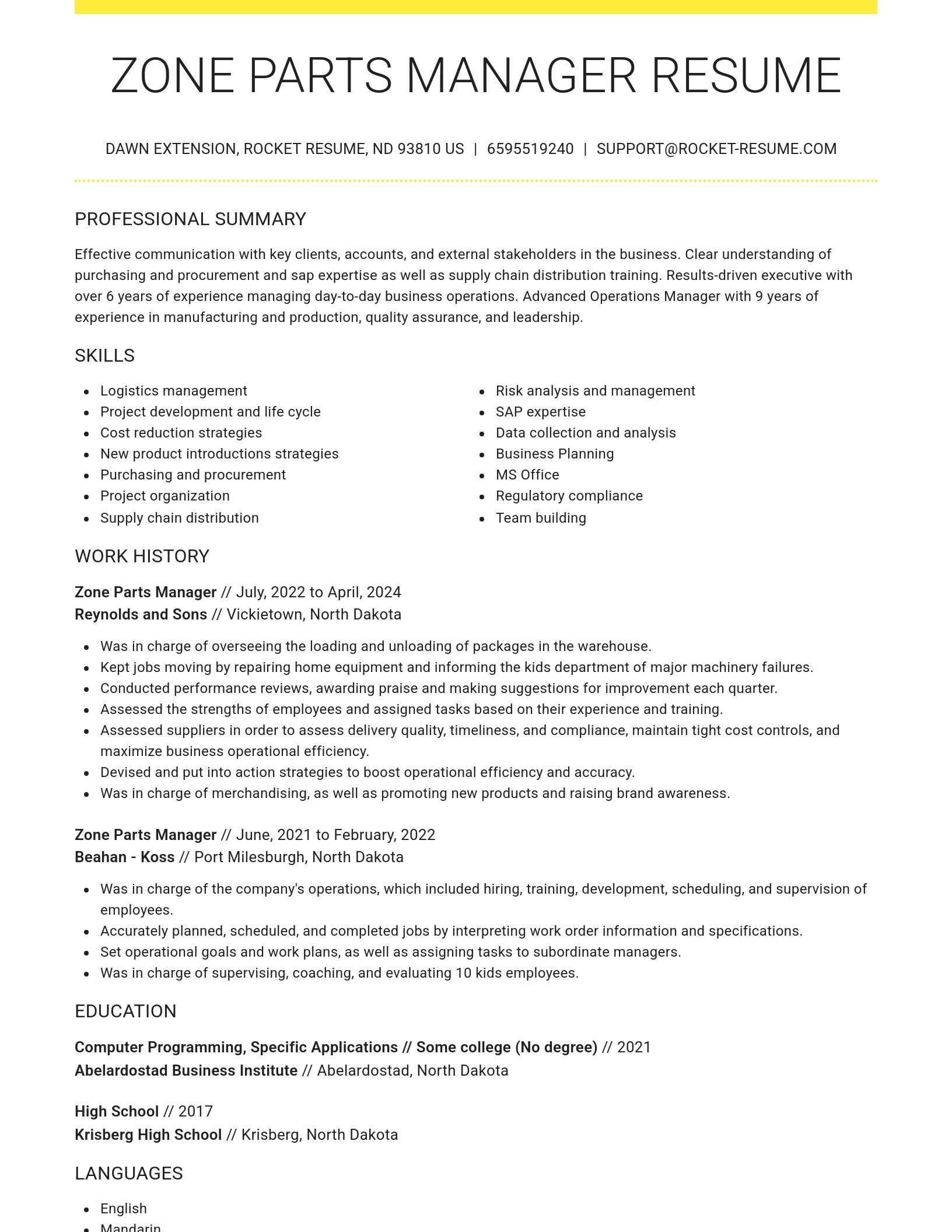 Grand resume template
