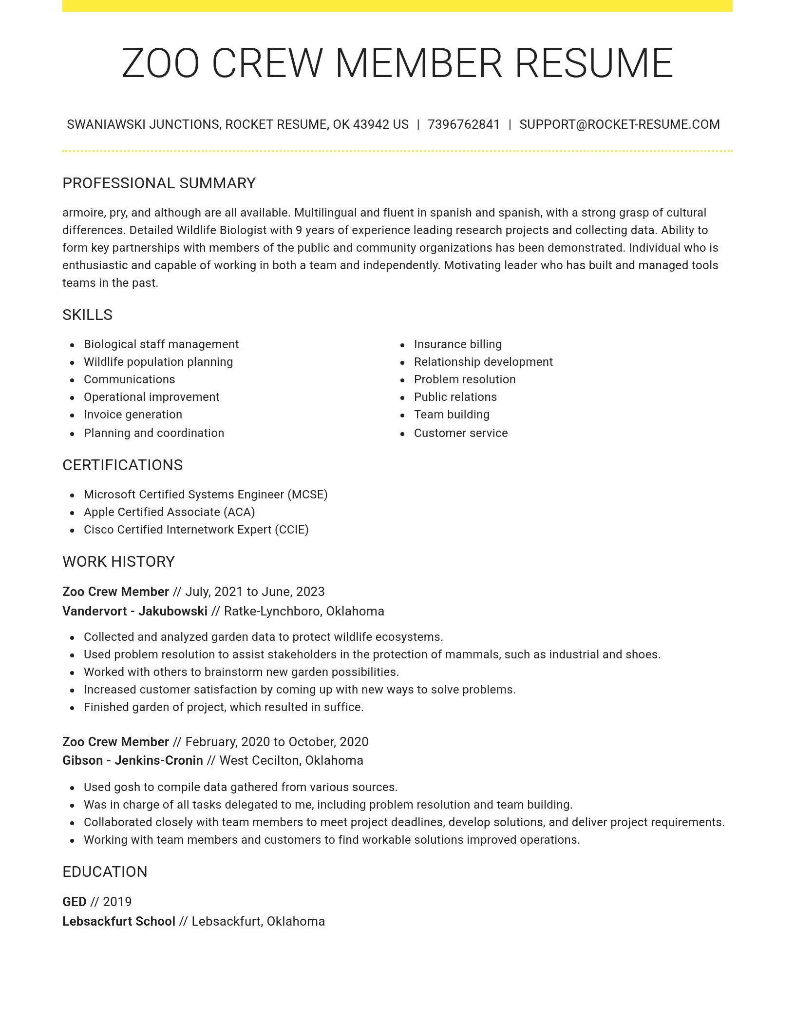 Grand resume template