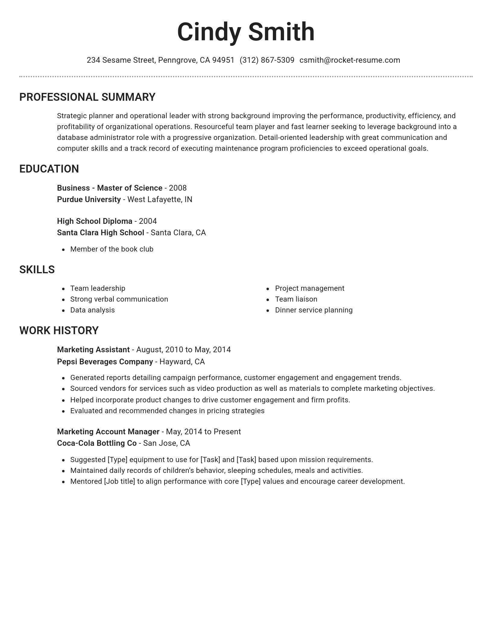 Brilliant resume template