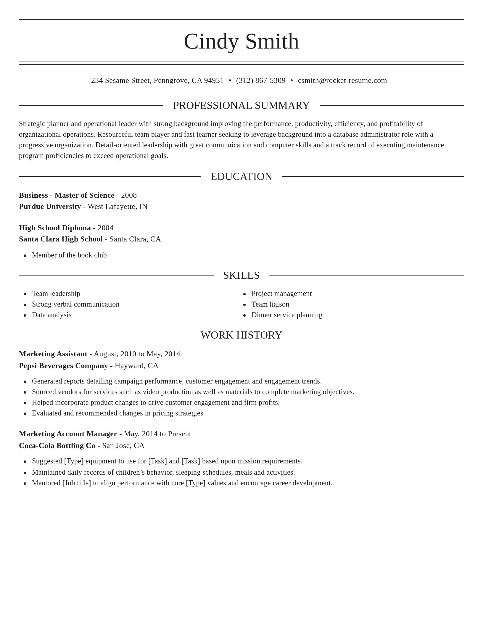 Elegant resume template