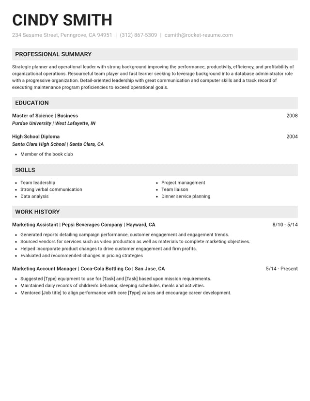 Genius resume template